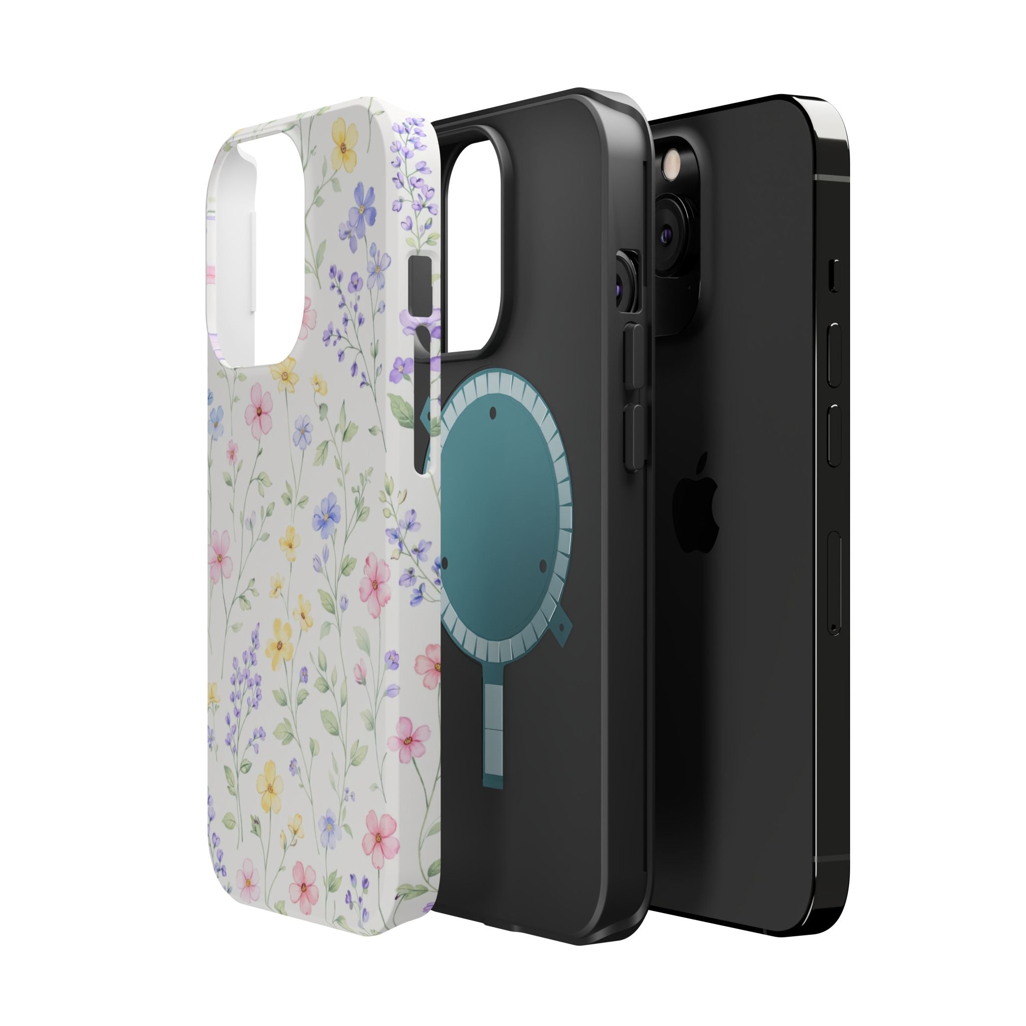 Pastel Wildflower Pattern iPhone Case | Magnetic Impact-Resistant Case