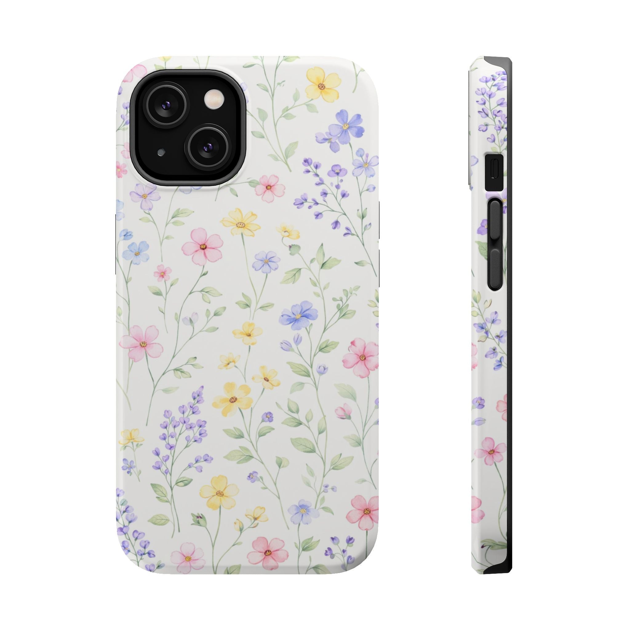 Pastel Wildflower Pattern iPhone Case | Magnetic Impact-Resistant Case
