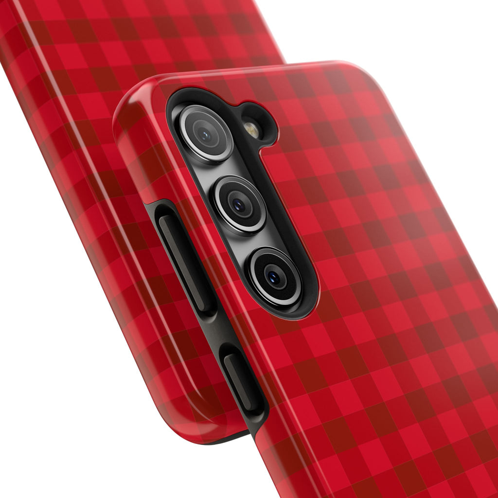 Red Buffalo Plaid Tough Samsung Case - Durable Protective Check Pattern Cover