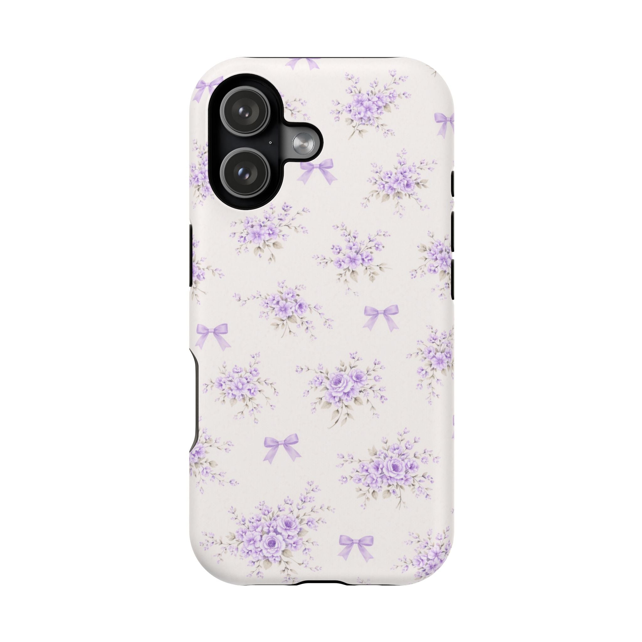 Lavender Bouquet Pattern iPhone Case | Magnetic Impact-Resistant Case