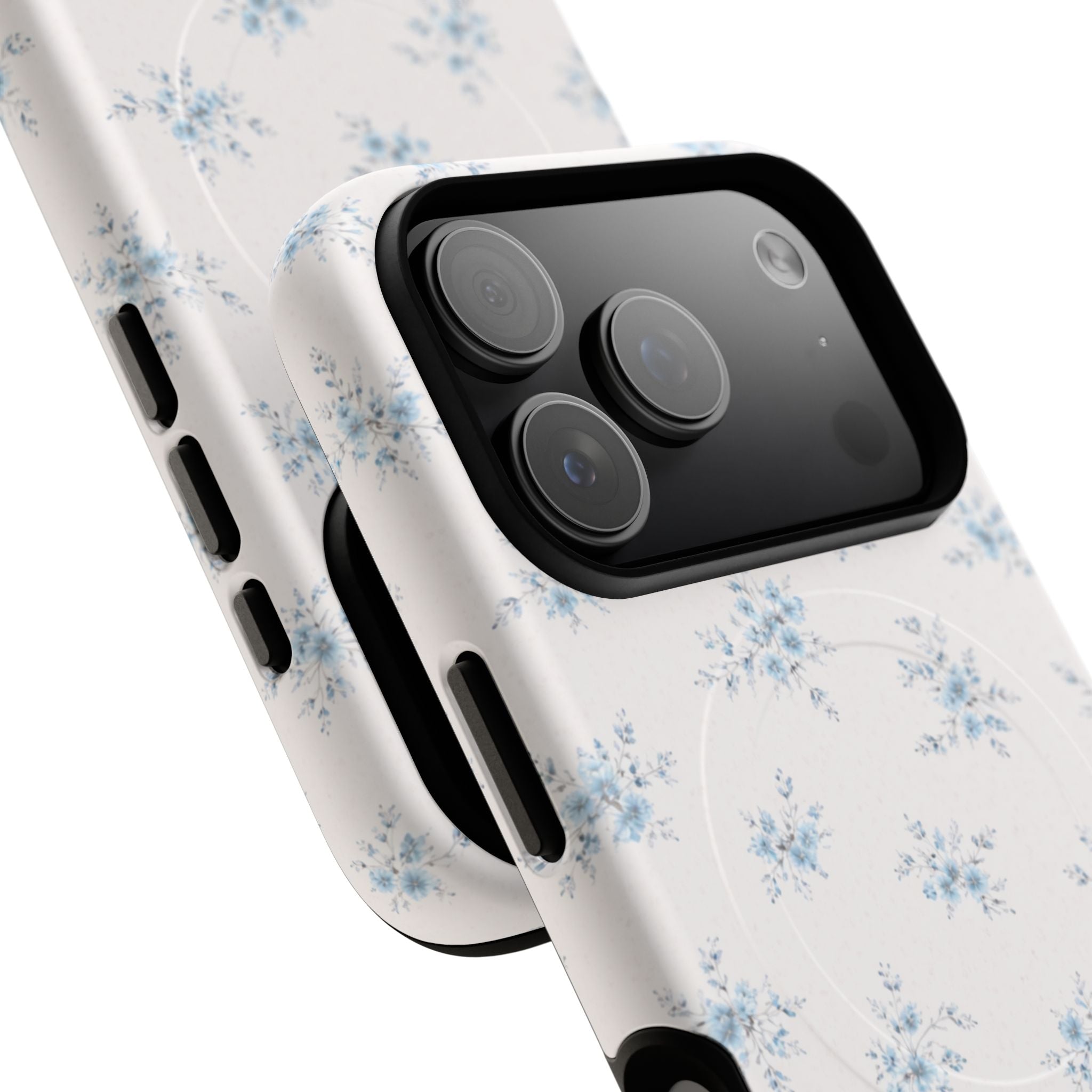 Floral Blue Sprig iPhone Case – MagSafe Compatible
