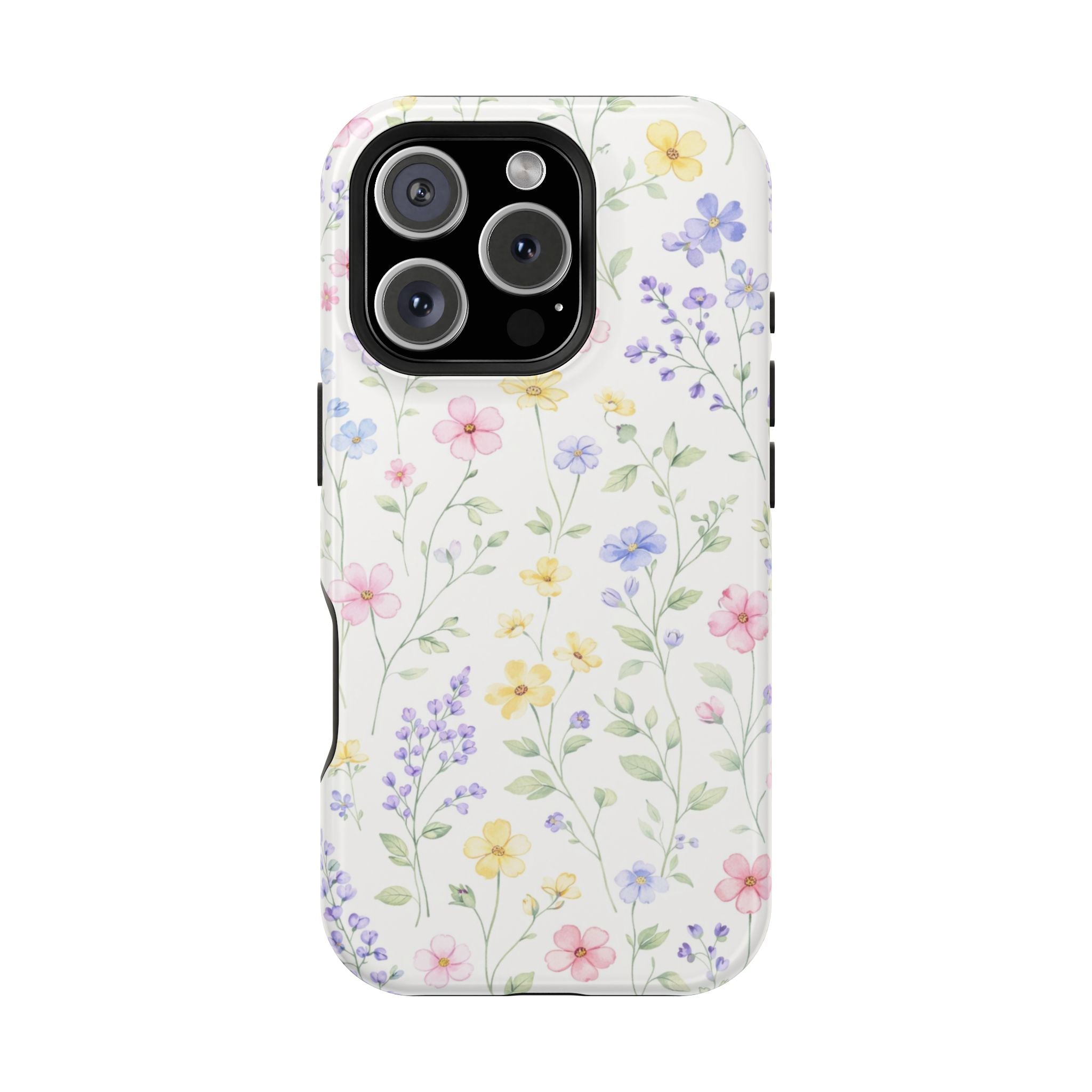 Pastel Wildflower Pattern iPhone Case | Magnetic Impact-Resistant Case