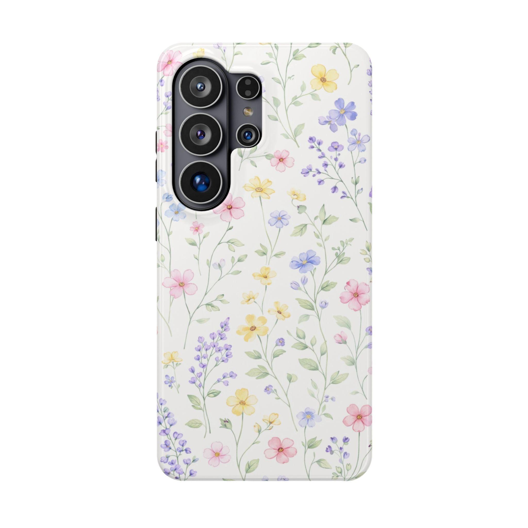 Pastel Wildflower Pattern Samsung Galaxy phone case | floral botanical slim magnetic impact-resistant case
