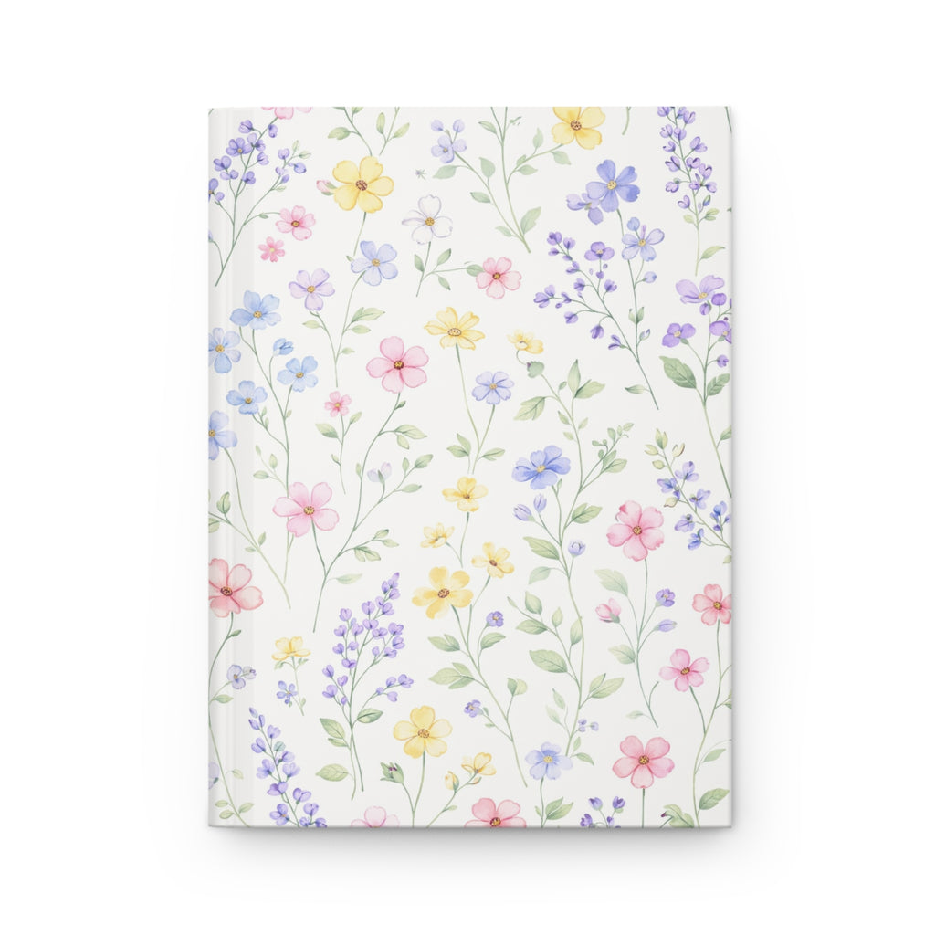Watercolor Wildflower Pattern Journal | Floral Hardcover Notebook
