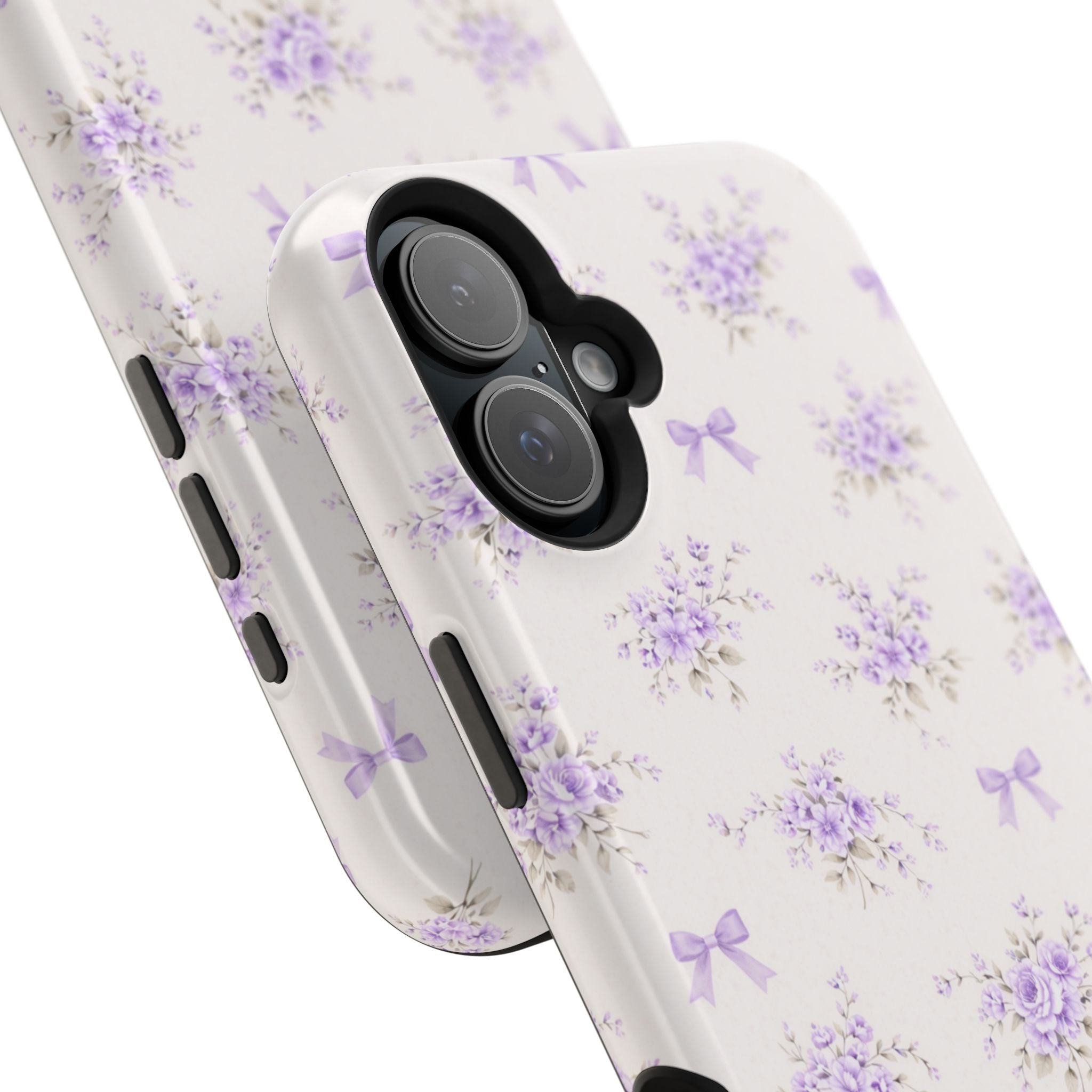 Lavender Bouquet Pattern iPhone Case | Magnetic Impact-Resistant Case