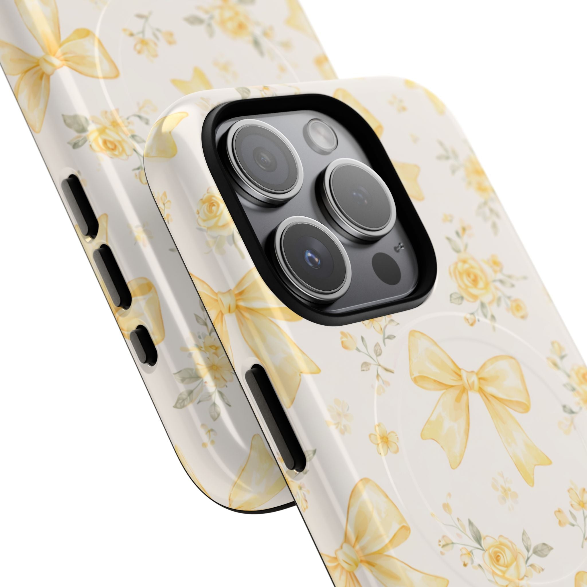 Yellow Rose Bow iPhone Case – MagSafe Compatible