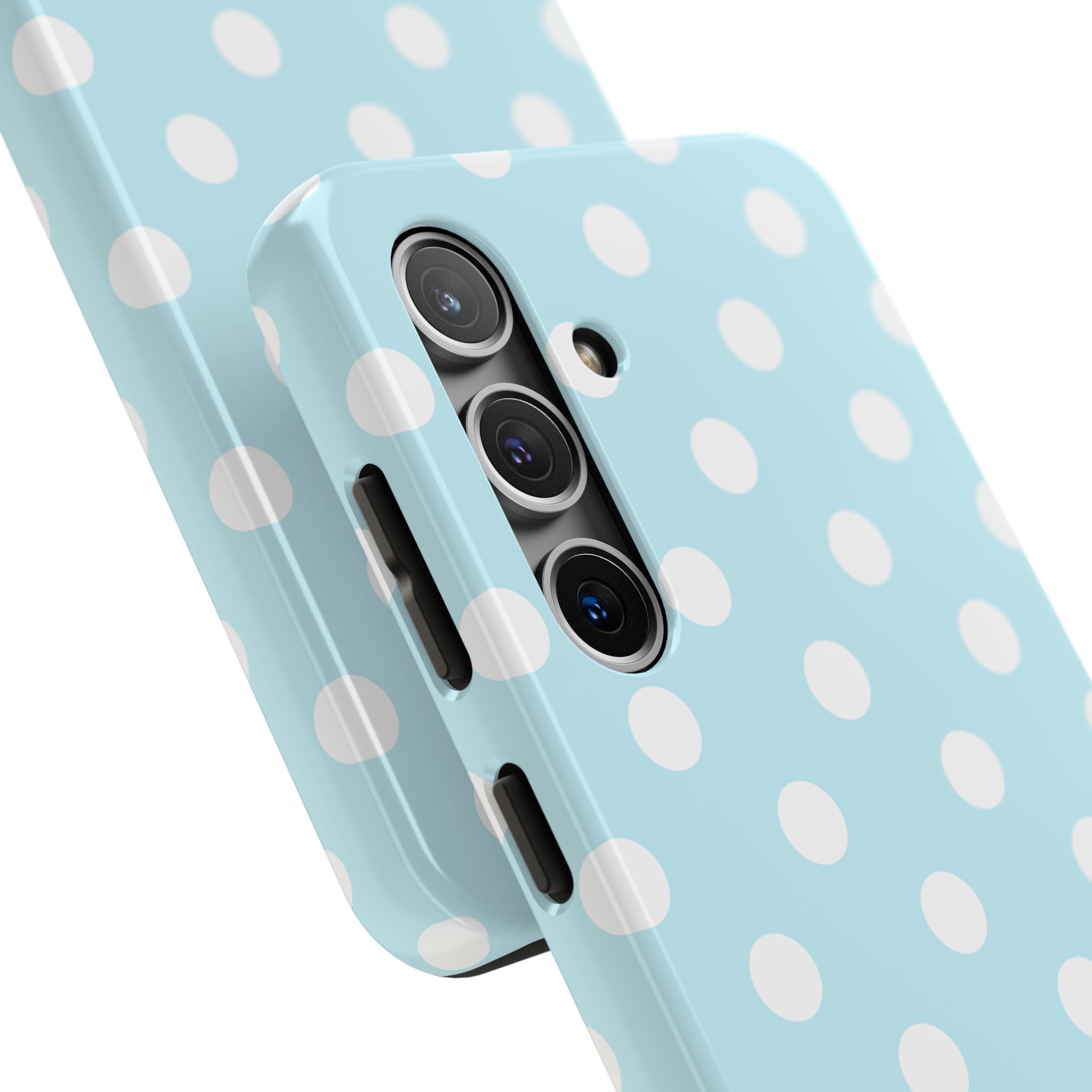 Pastel Blue Polka Dot Tough Samsung Case - Cute Protective Phone Cover