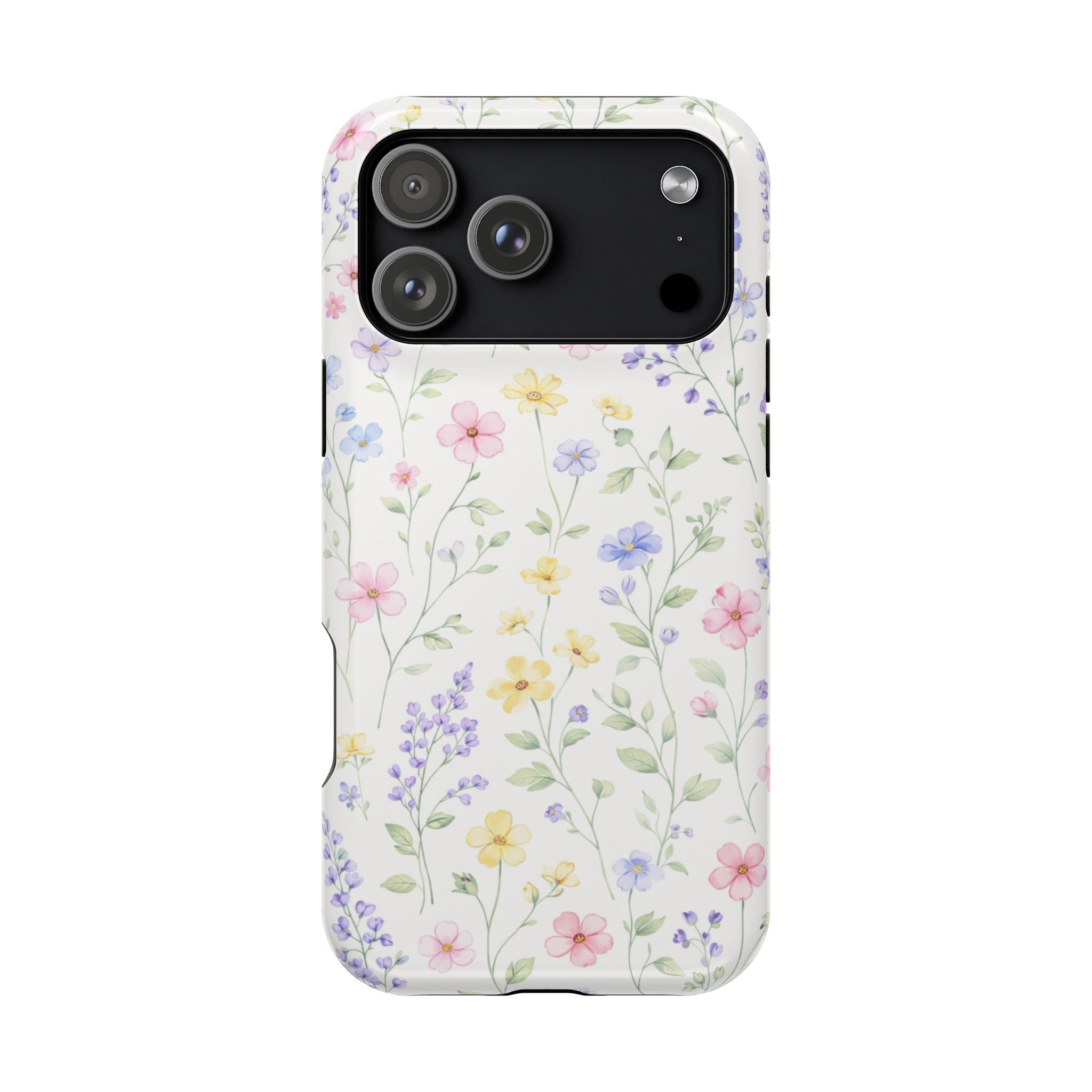 Pastel Wildflower Pattern iPhone Case | Magnetic Impact-Resistant Case