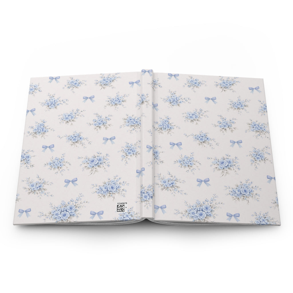 Blue Floral Bouquet Journal | Hardcover Notebook with Ribbon Bows