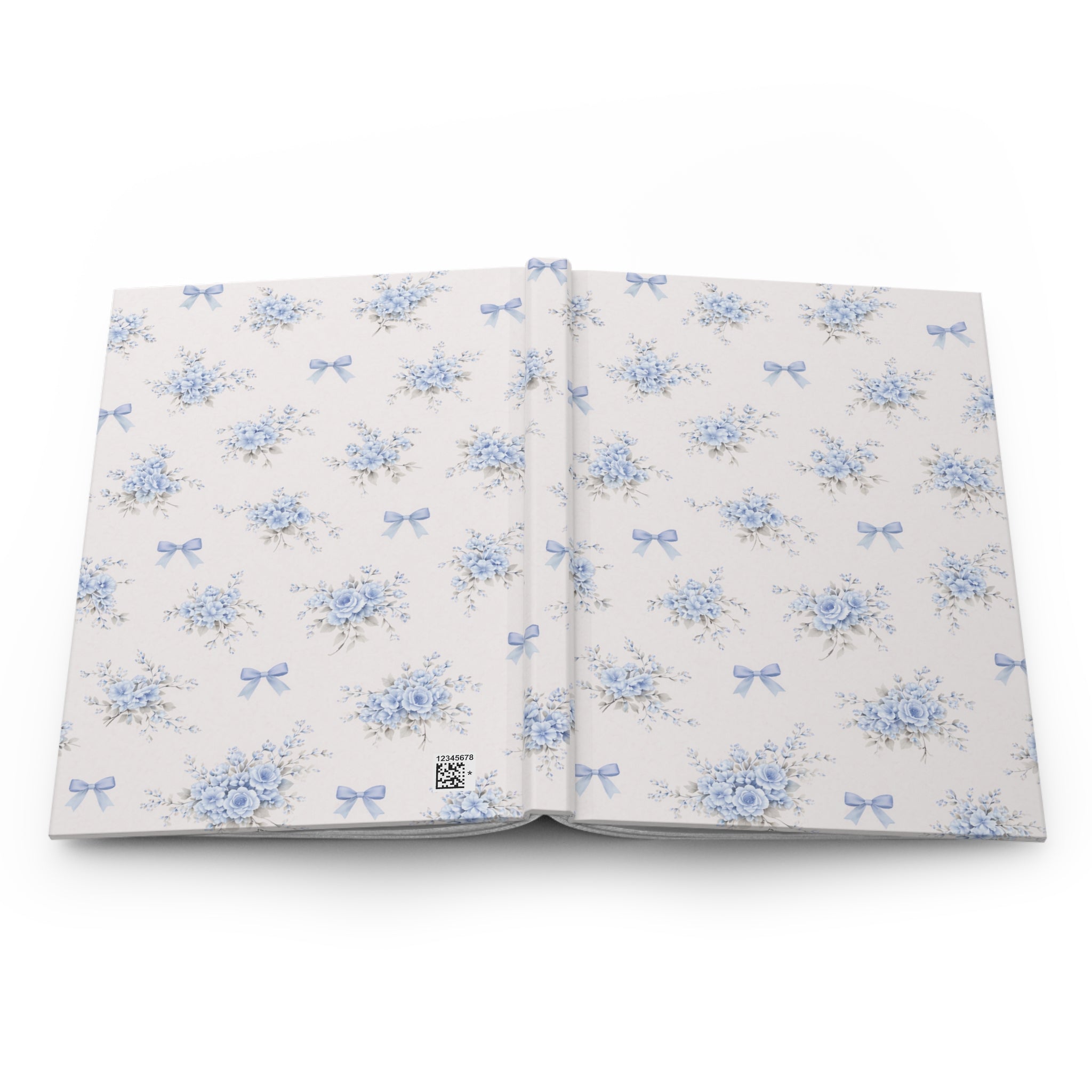 Blue Floral Bouquet Journal | Hardcover Notebook with Ribbon Bows