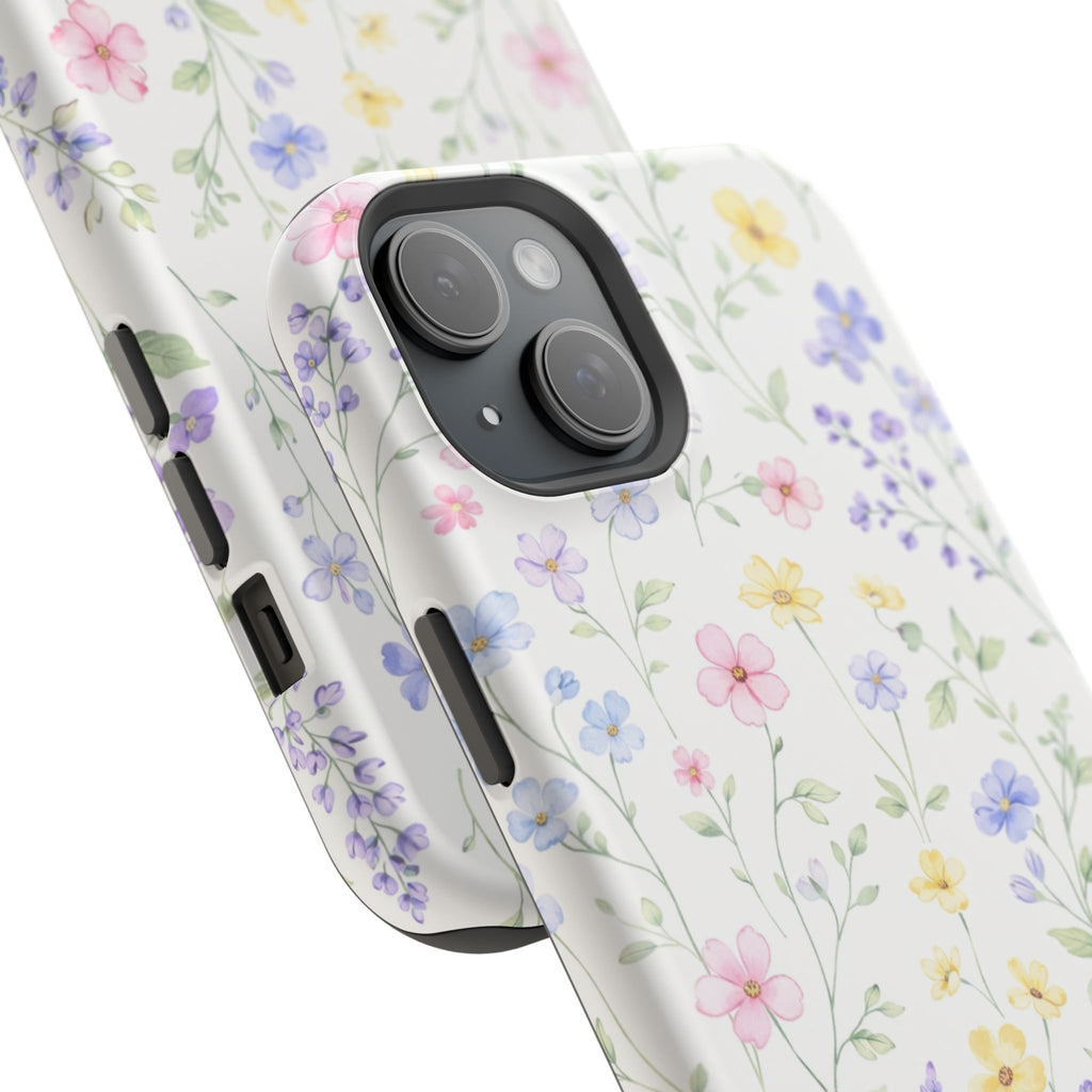 Pastel Wildflower Pattern iPhone Case | Magnetic Impact-Resistant Case