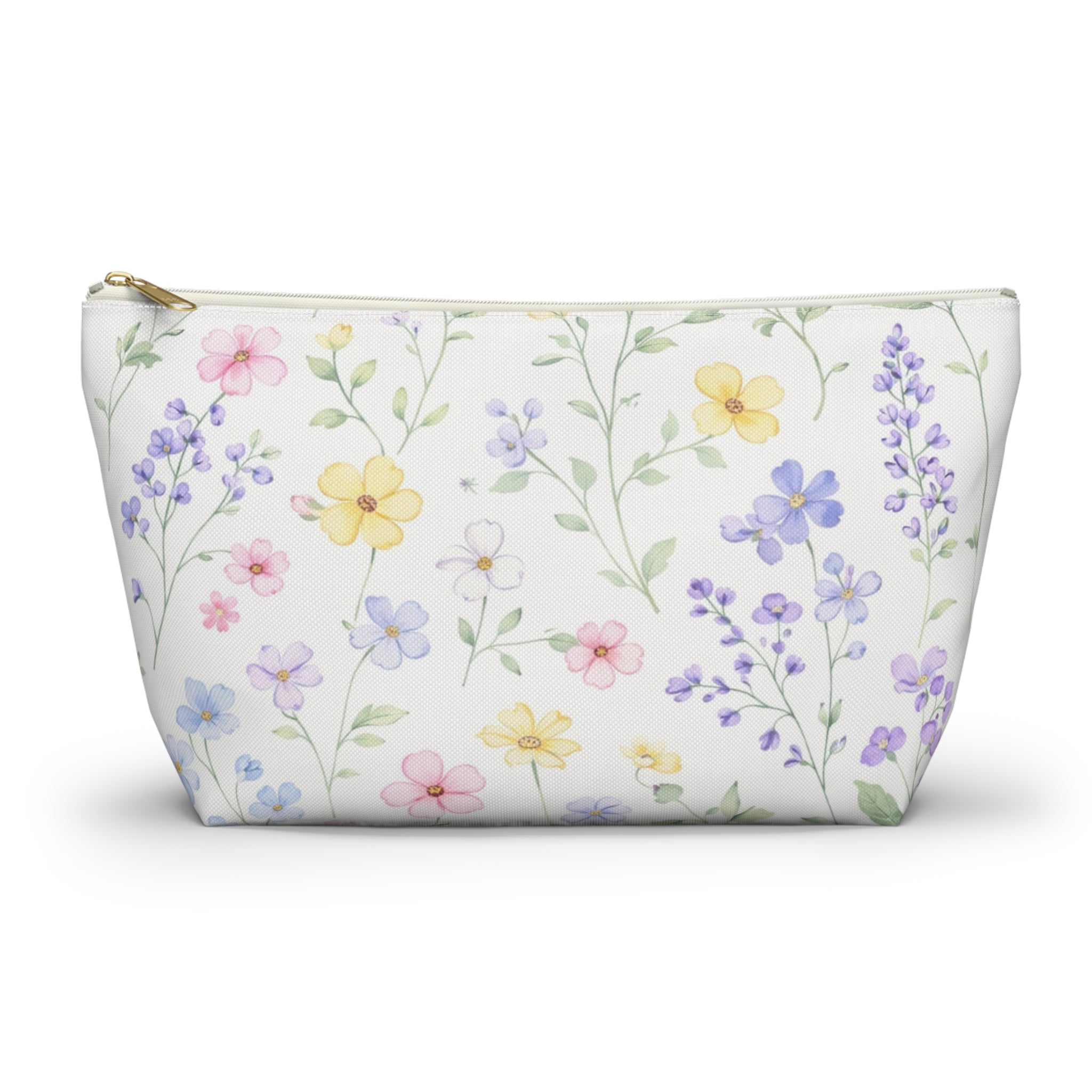 Pastel Wildflower Print Accessory Pouch