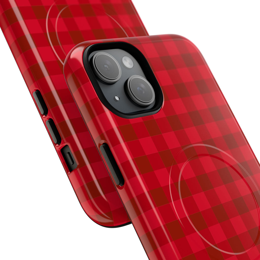 Red Buffalo Plaid iPhone Case – MagSafe Compatible