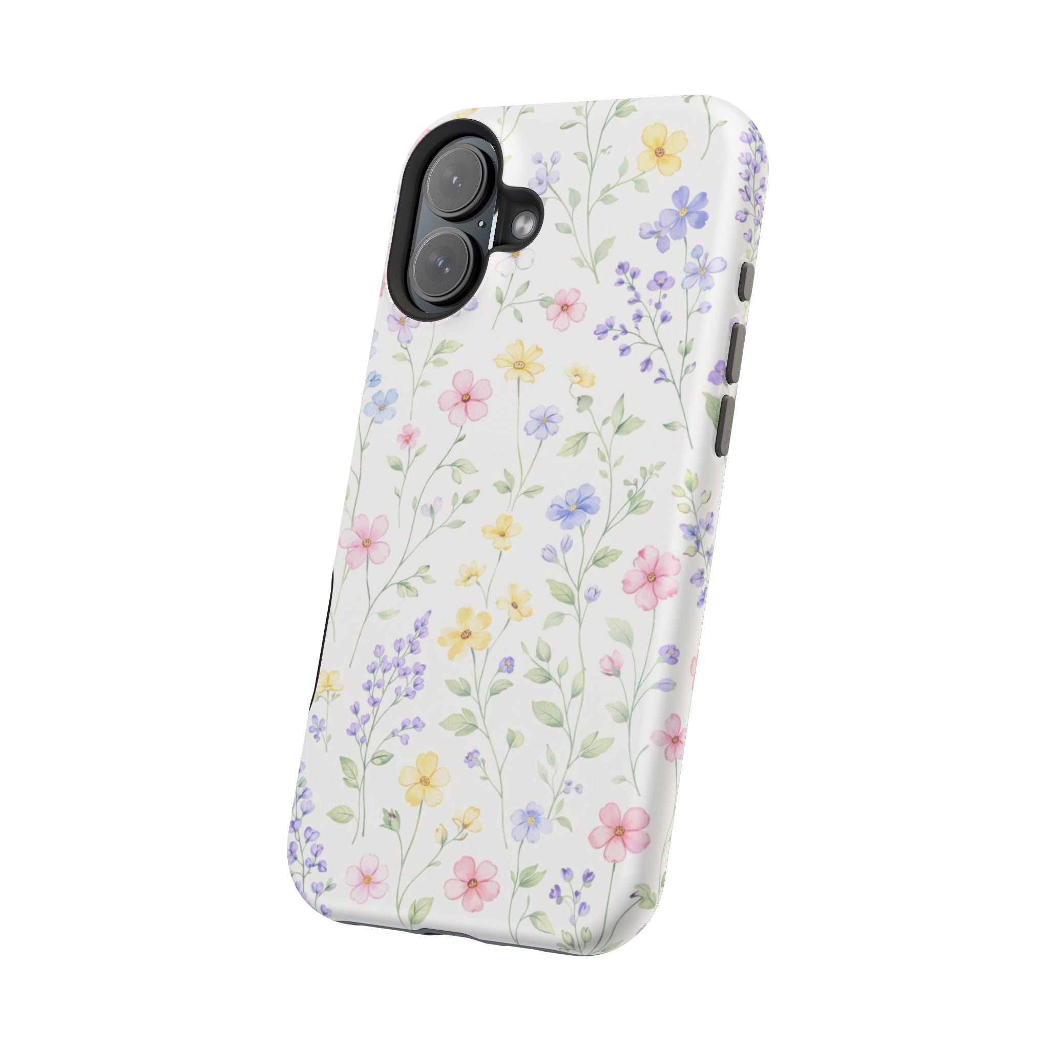 Pastel Wildflower Pattern iPhone Case | Magnetic Impact-Resistant Case