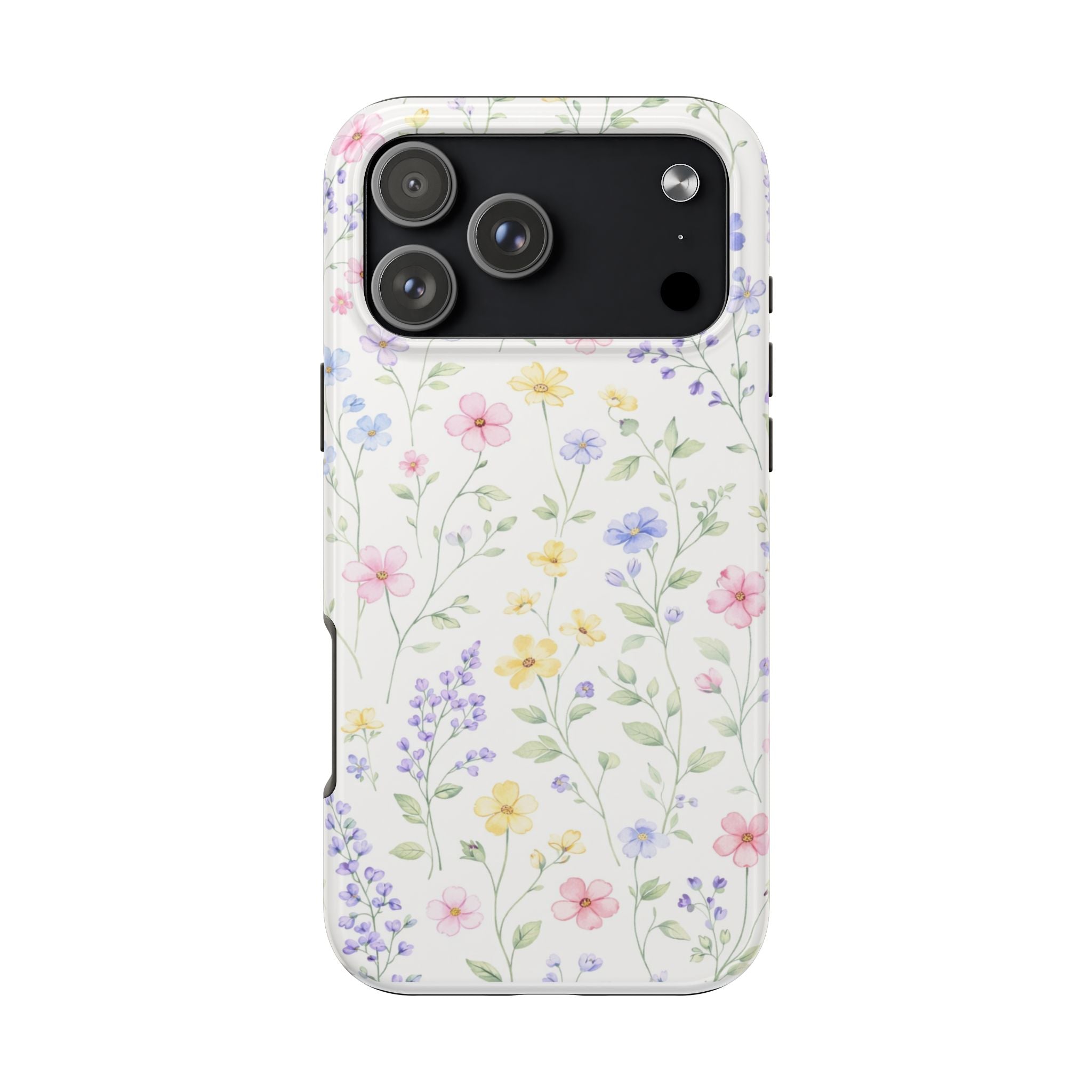 Watercolor Wildflowers Tough iPhone Case | Pastel Floral iPhone Case