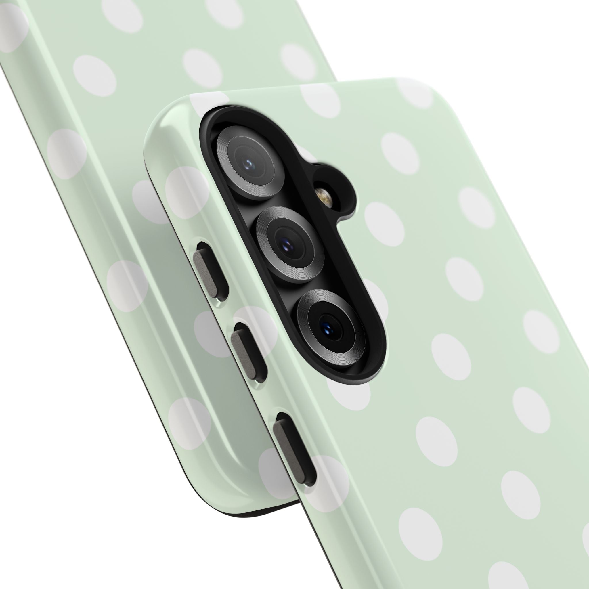 Mint Polka Dot Tough Samsung Case - Pastel Green Protective Phone Cover