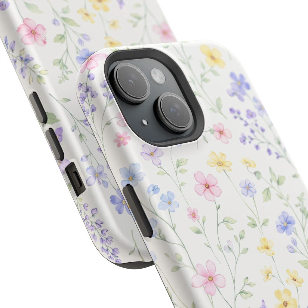 Pastel Wildflower Pattern iPhone Case | Magnetic Impact-Resistant Case