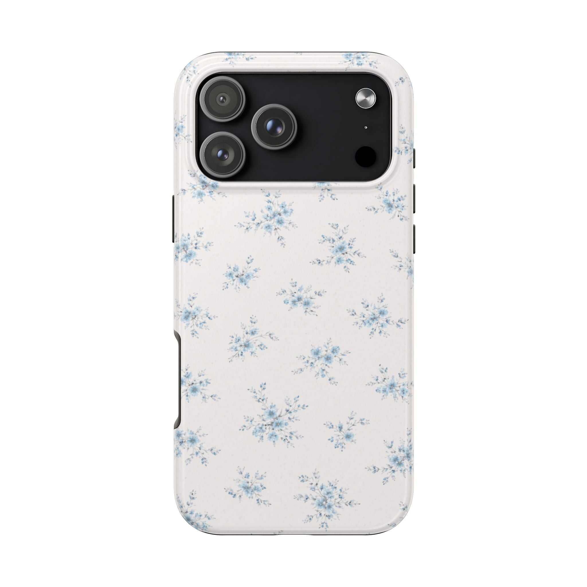 Blue Floral Sprig iPhone Case, Tough Botanical Print