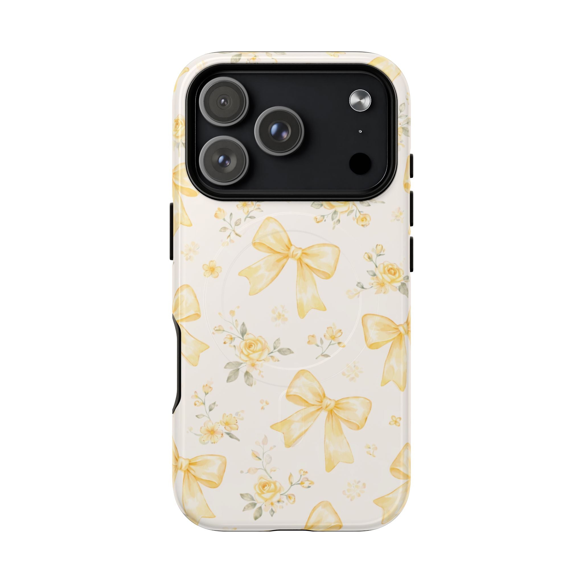 Yellow Rose Bow iPhone Case – MagSafe Compatible
