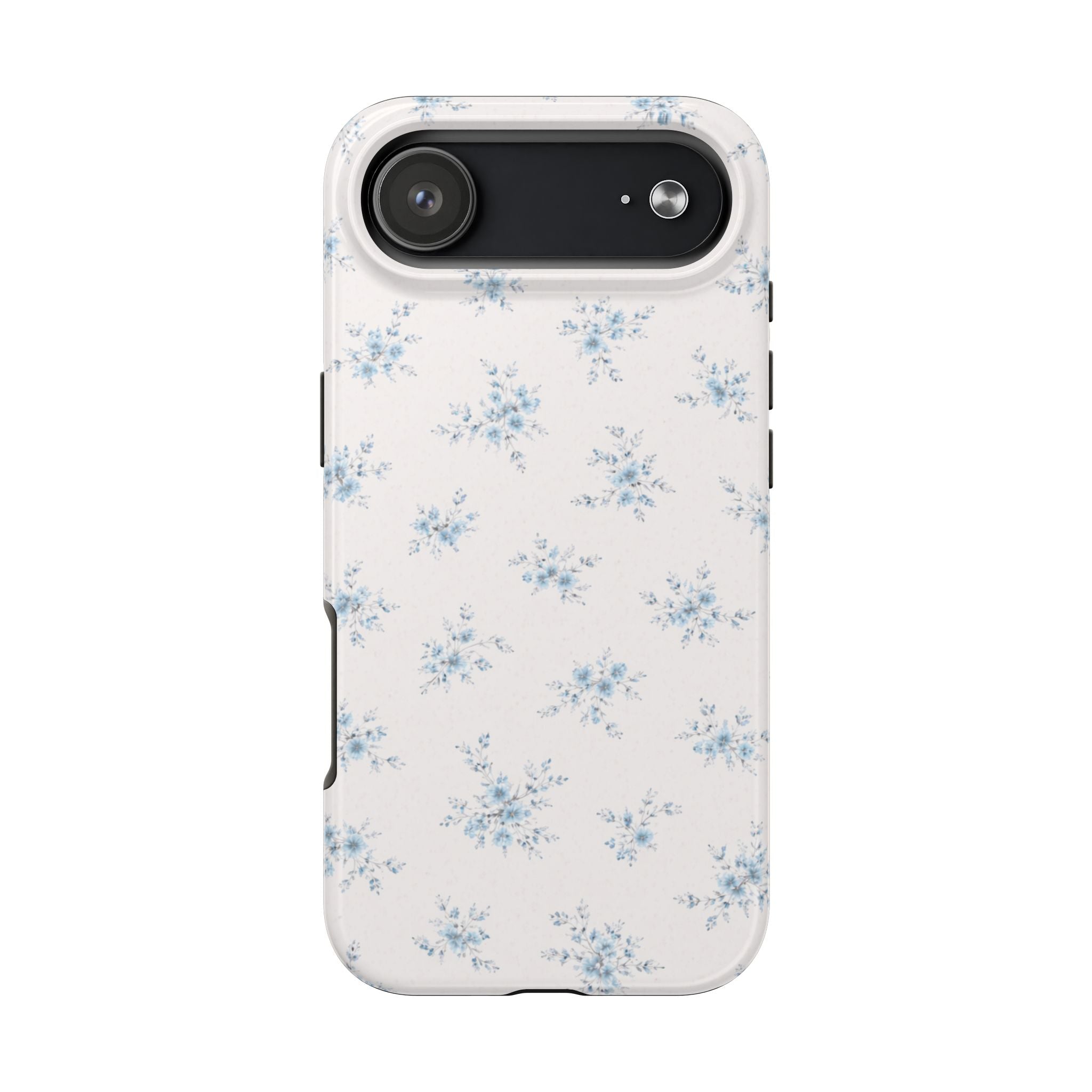 Blue Floral Sprig iPhone Case, Tough Botanical Print