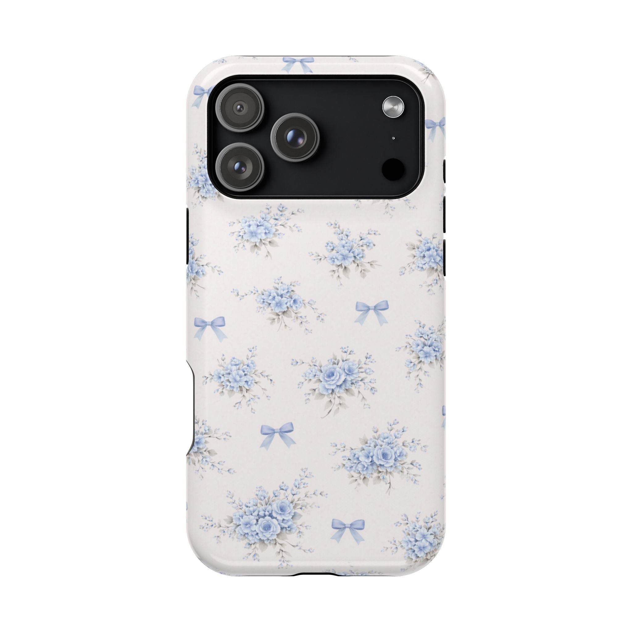 Blue Floral Bouquet iPhone Case | Magnetic Impact-Resistant Case