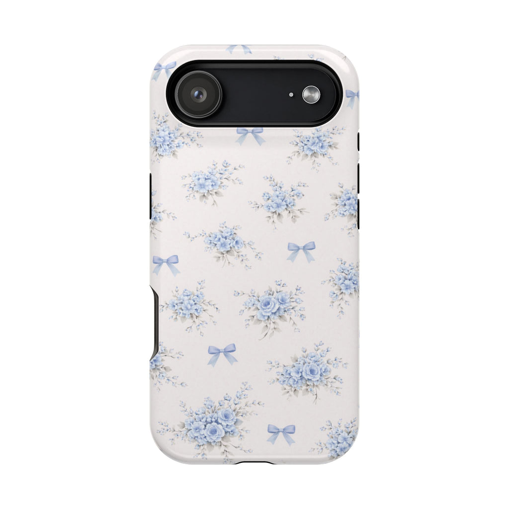 Blue Floral Bouquet iPhone Case | Magnetic Impact-Resistant Case