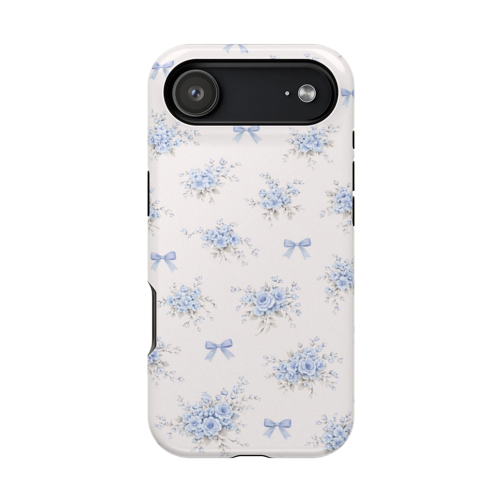 Blue Floral Bouquet iPhone Case | Magnetic Impact-Resistant Case
