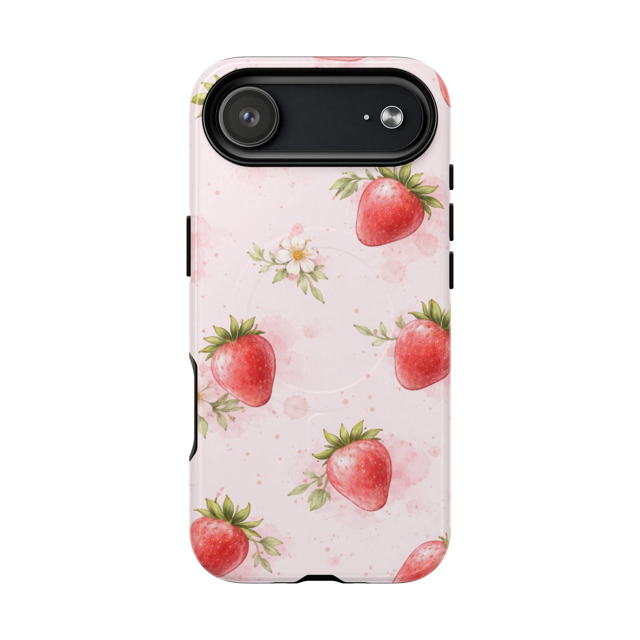 Strawberry Blossom iPhone Case – MagSafe Compatible