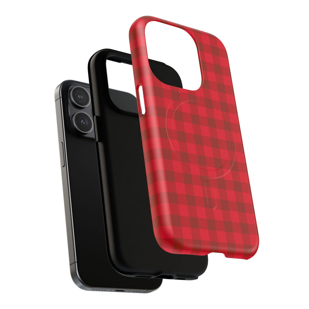 Red Buffalo Plaid iPhone Case – MagSafe Compatible