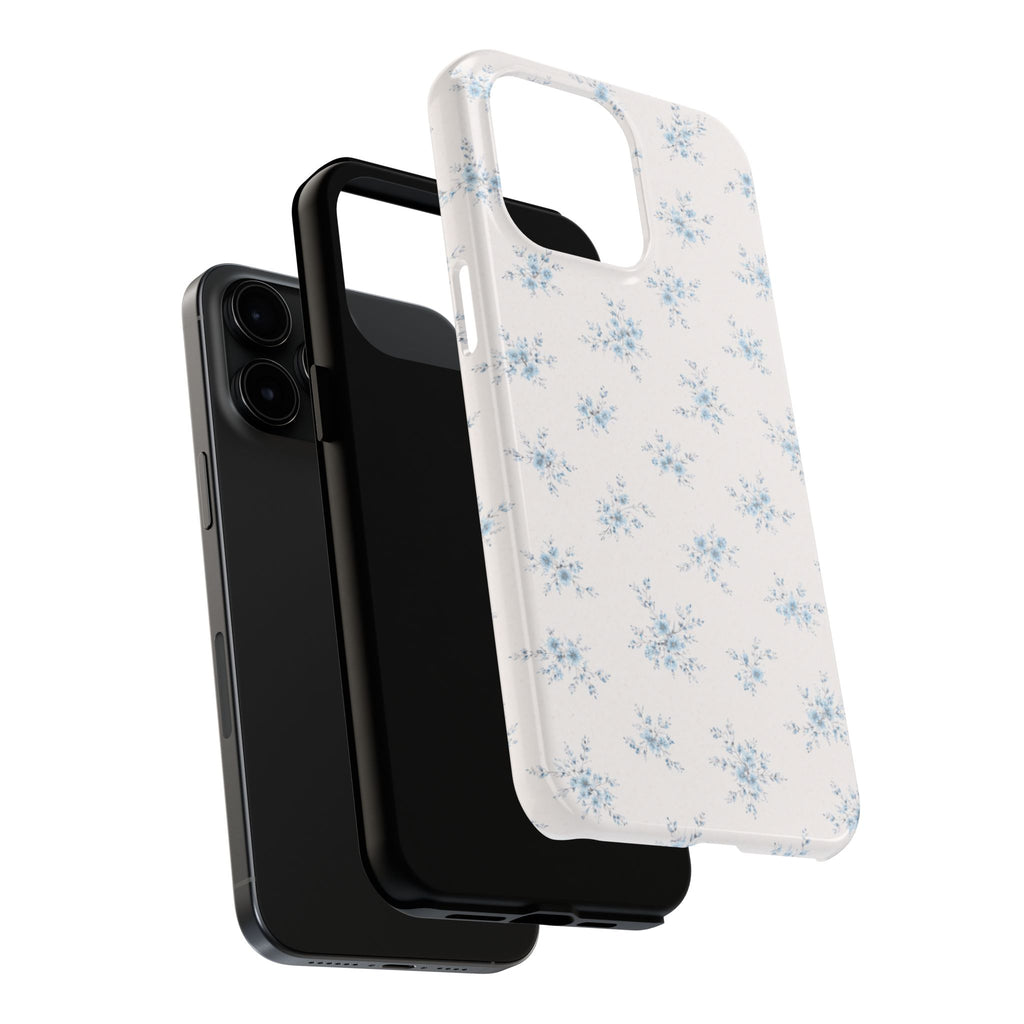 Blue Floral Sprig iPhone Case | Tough Phone Case