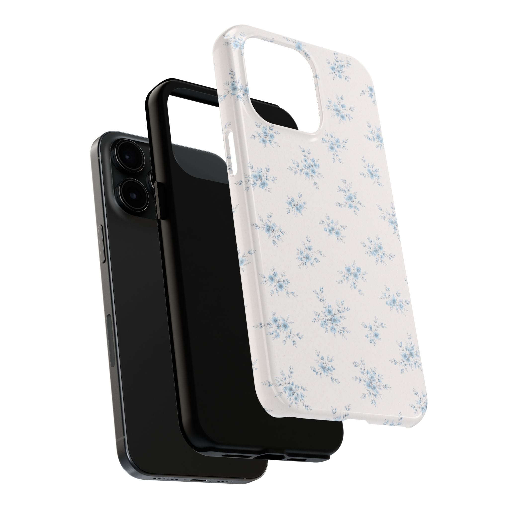 Blue Floral Sprig iPhone Case | Tough Phone Case