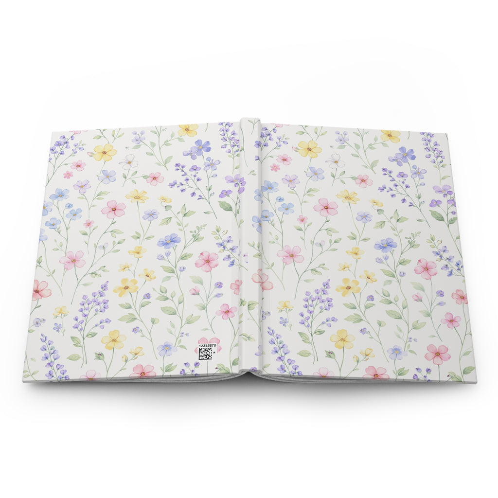 Watercolor Wildflower Pattern Journal | Floral Hardcover Notebook