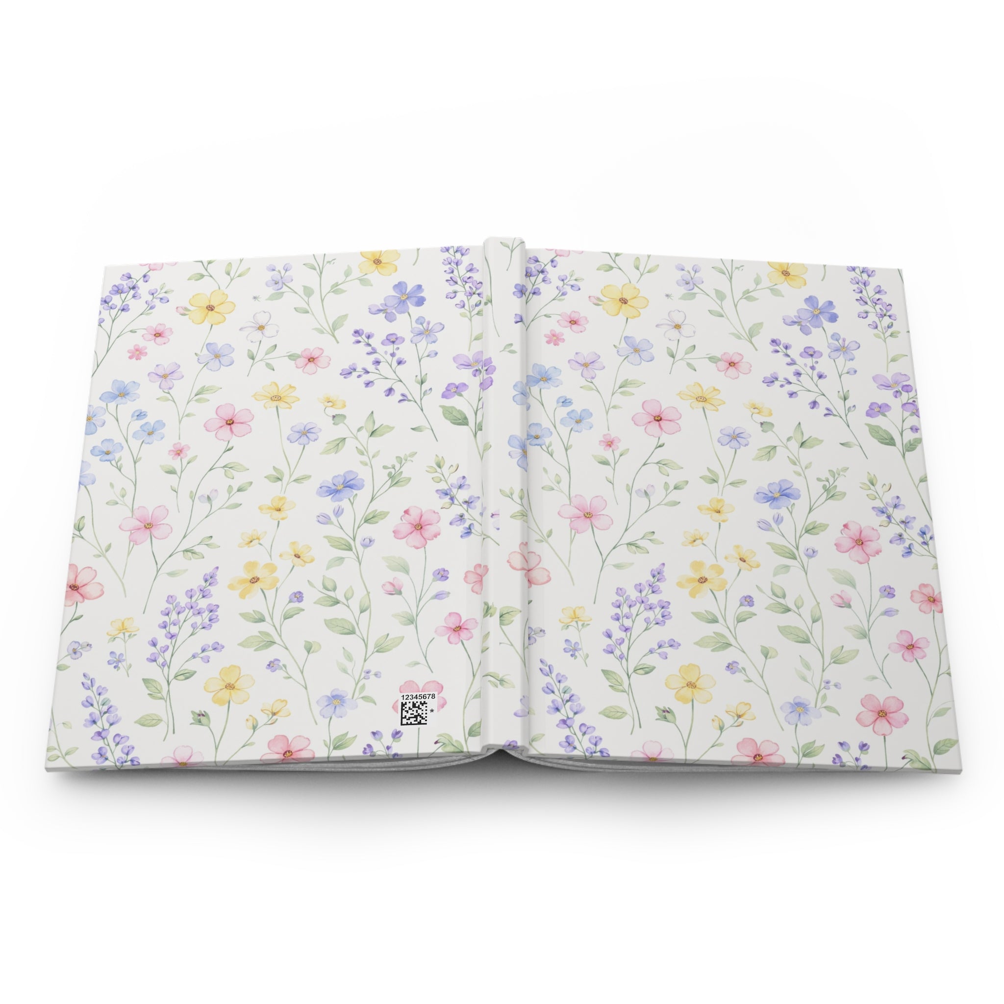 Watercolor Wildflower Pattern Journal | Floral Hardcover Notebook
