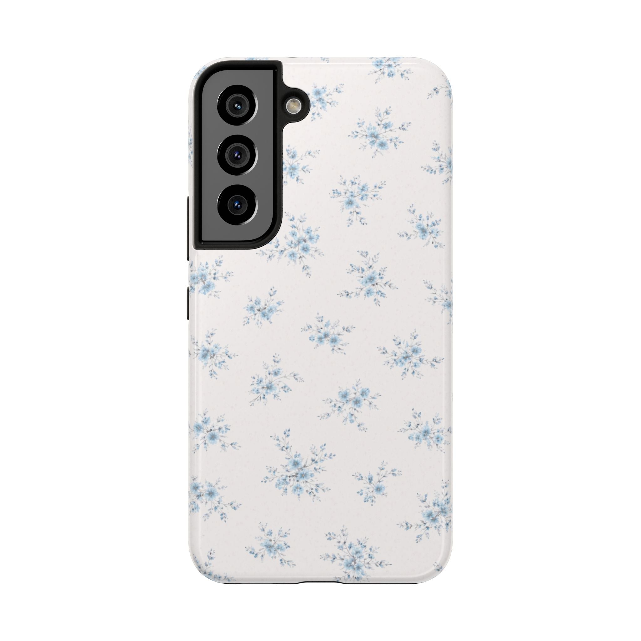 Blue Baby Breath Floral Samsung Galaxy Tough Phone Case, Delicate Botanical Print