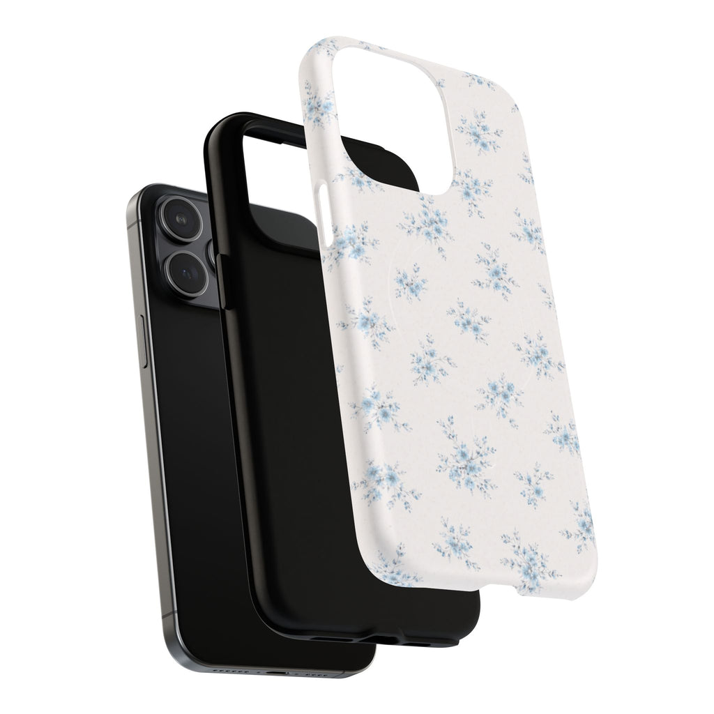 Floral Blue Sprig iPhone Case – MagSafe Compatible