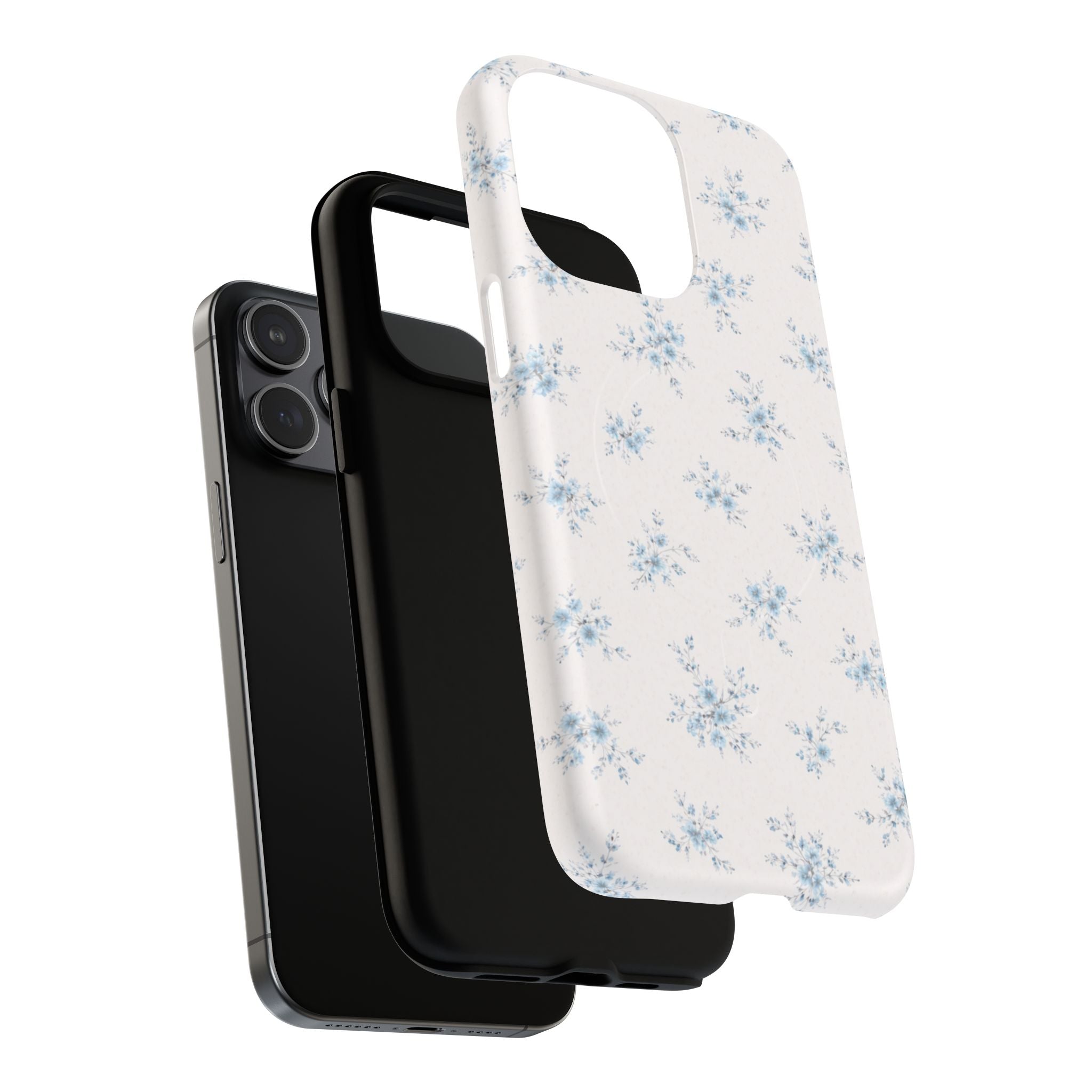 Floral Blue Sprig iPhone Case – MagSafe Compatible