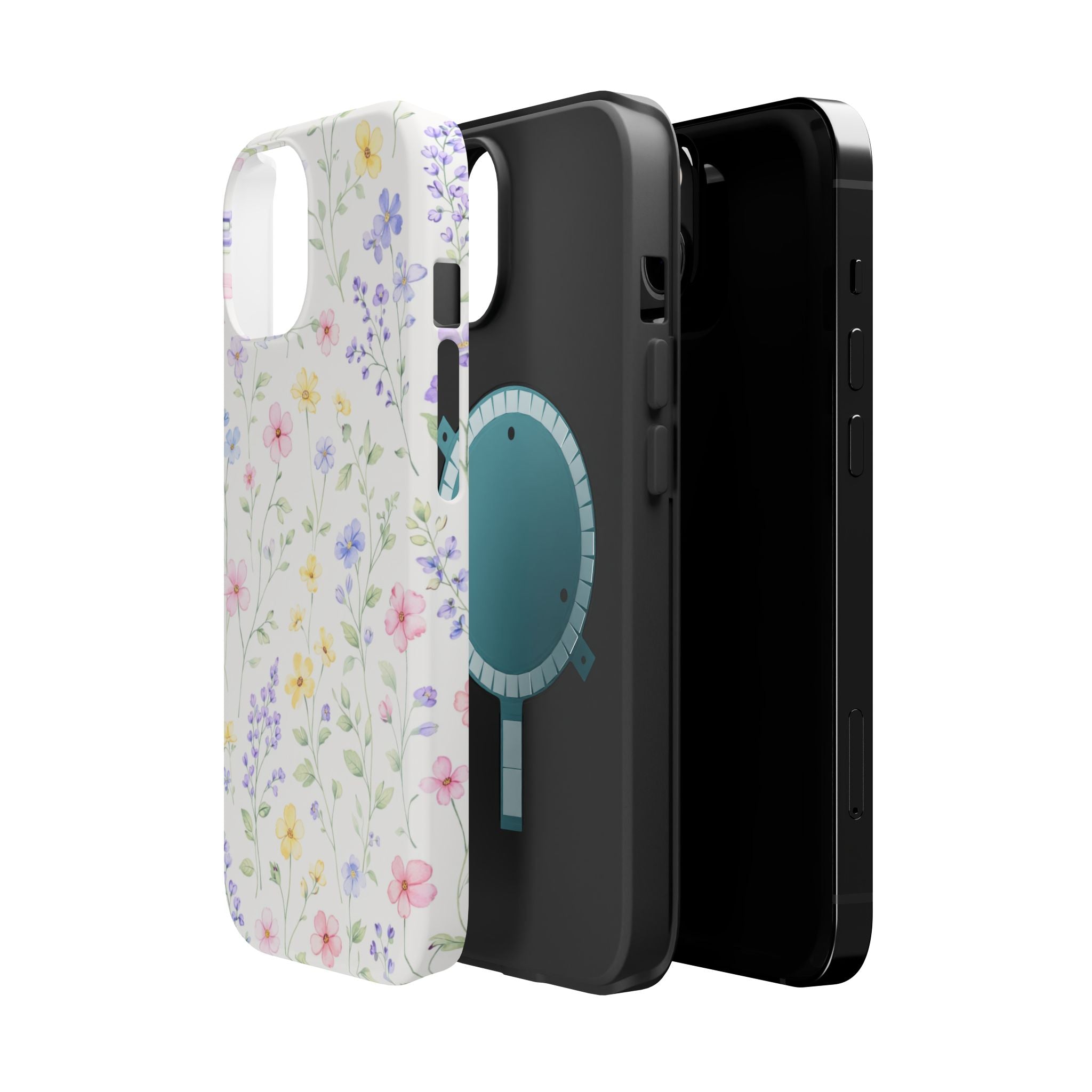 Pastel Wildflower Pattern iPhone Case | Magnetic Impact-Resistant Case