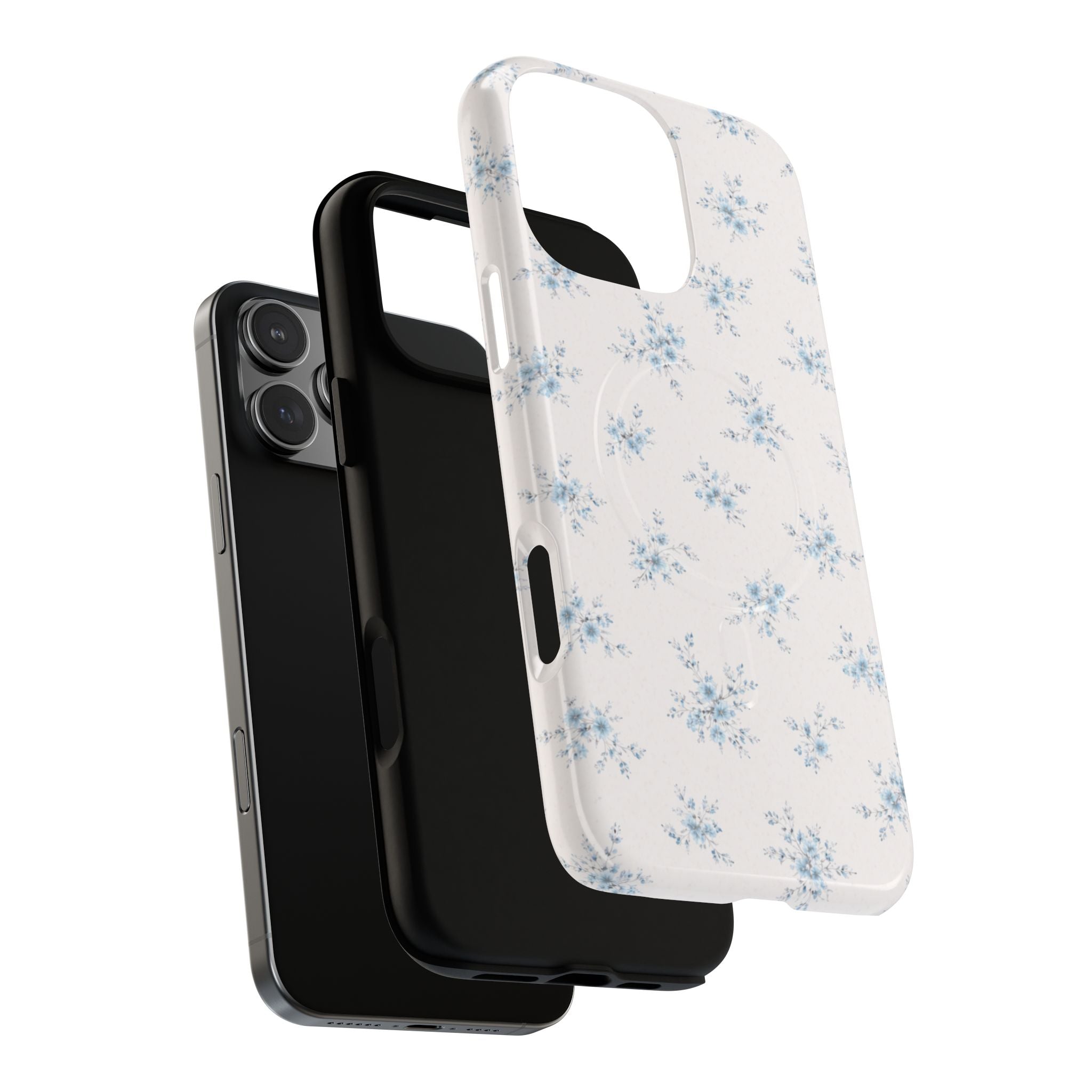 Floral Blue Sprig iPhone Case – MagSafe Compatible