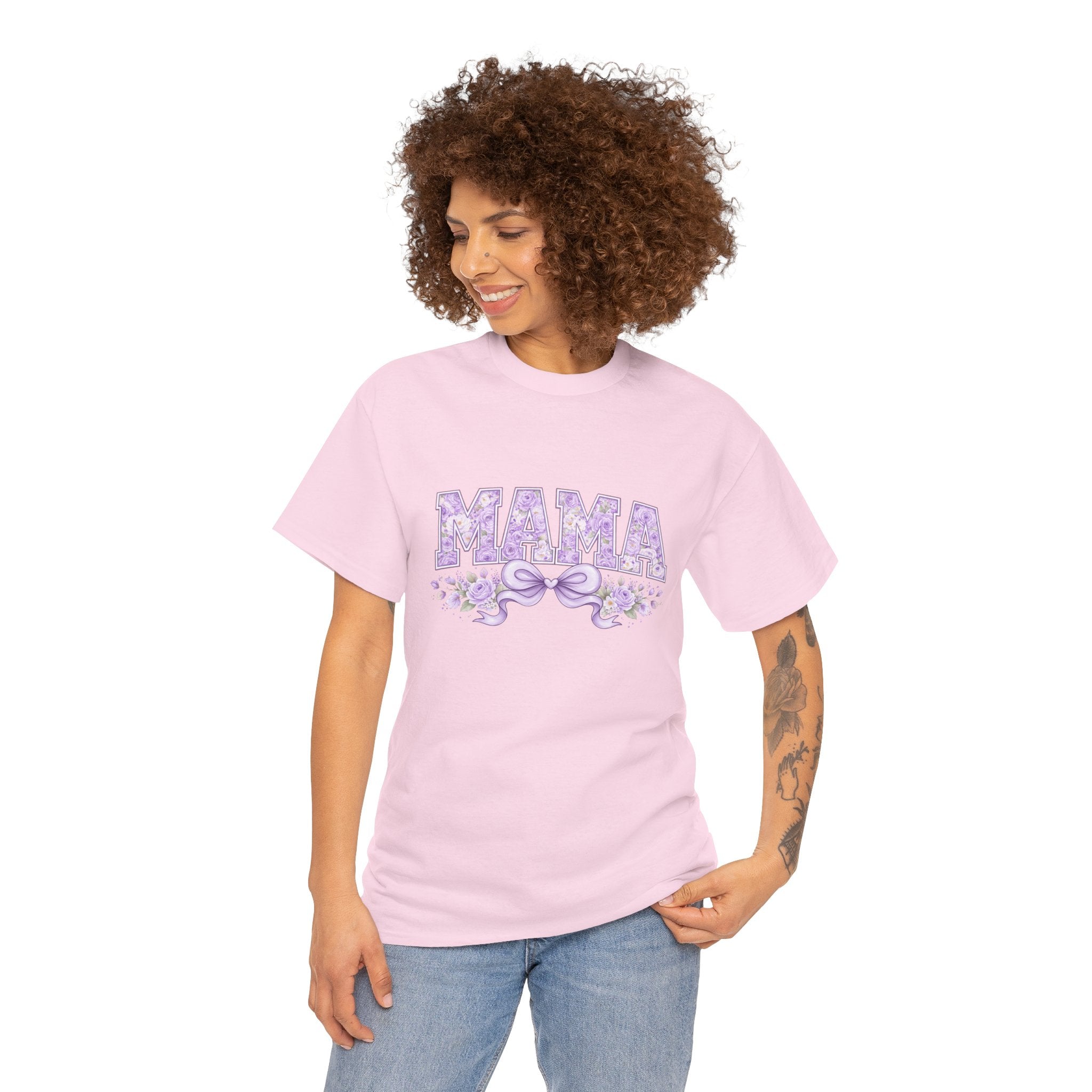 Mama Floral Tee — Lavender 'MAMA' Mother's Day Shirt