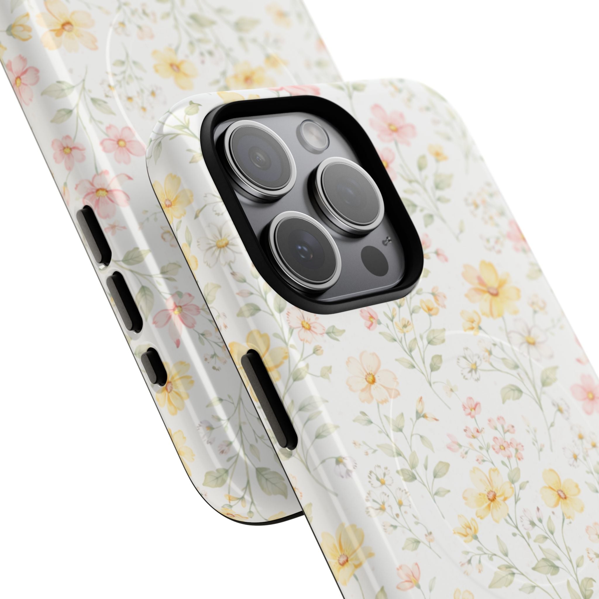 Floral Meadow Tough Magnetic Phone Case | Pastel Wildflower iPhone Cover