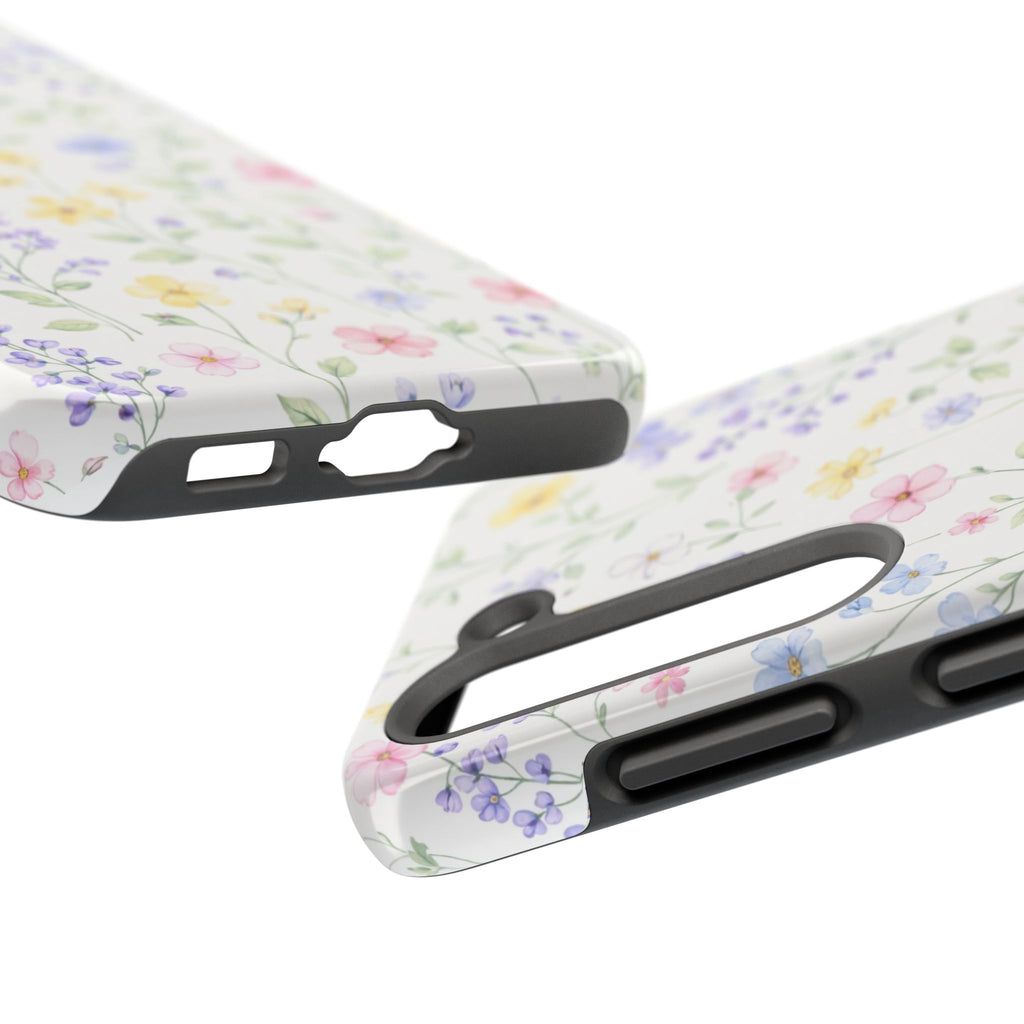 Pastel Wildflower Pattern Tough Samsung Galaxy  Phone Case | Floral Spring Phone Case