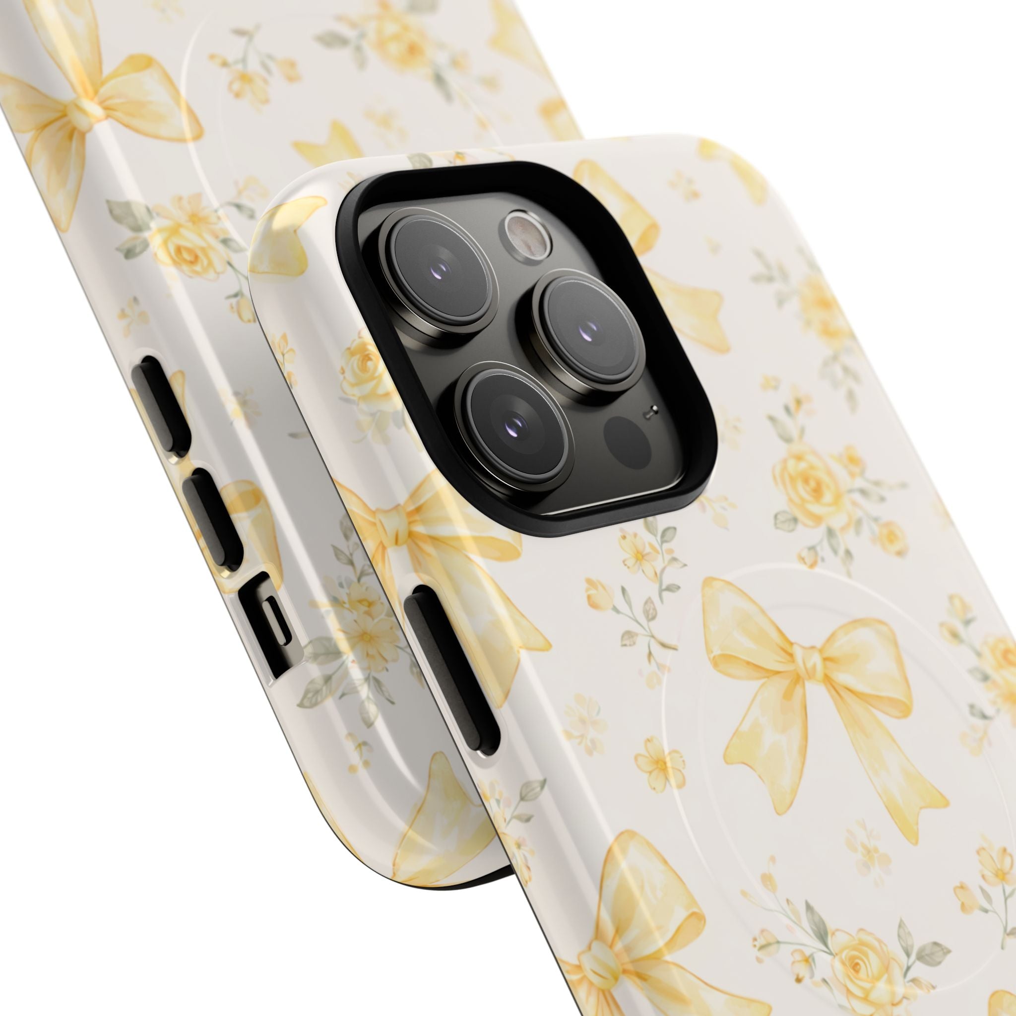 Yellow Rose Bow iPhone Case – MagSafe Compatible