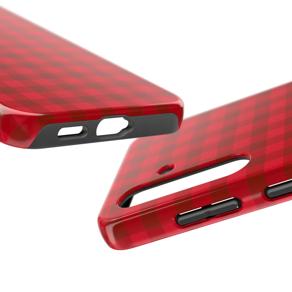 Red Buffalo Plaid Tough Samsung Case - Durable Protective Check Pattern Cover