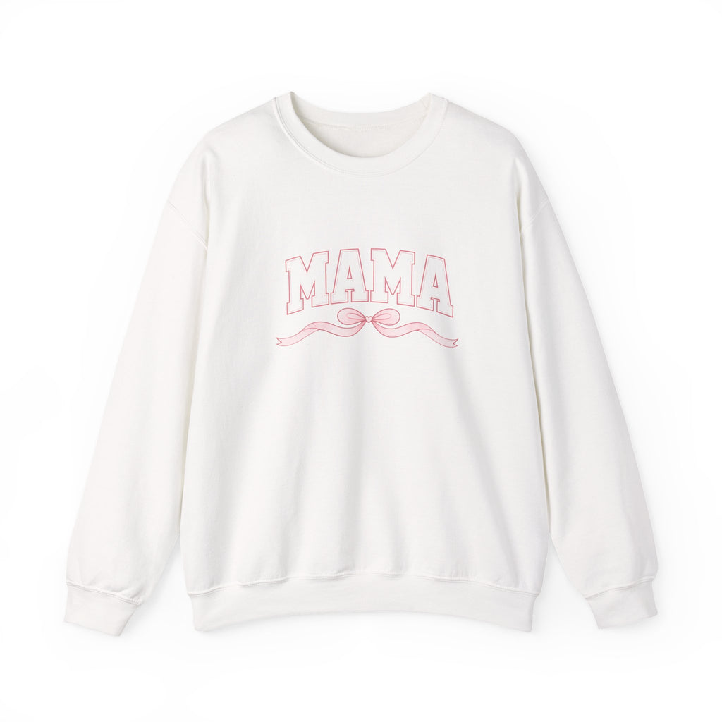 Mama Crewneck Sweatshirt — Soft Pink Retro Mom Pullover