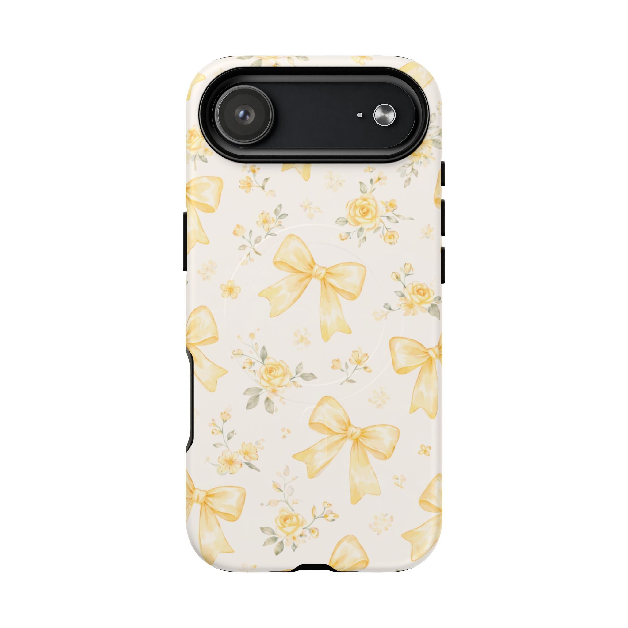 Yellow Rose Bow iPhone Case – MagSafe Compatible