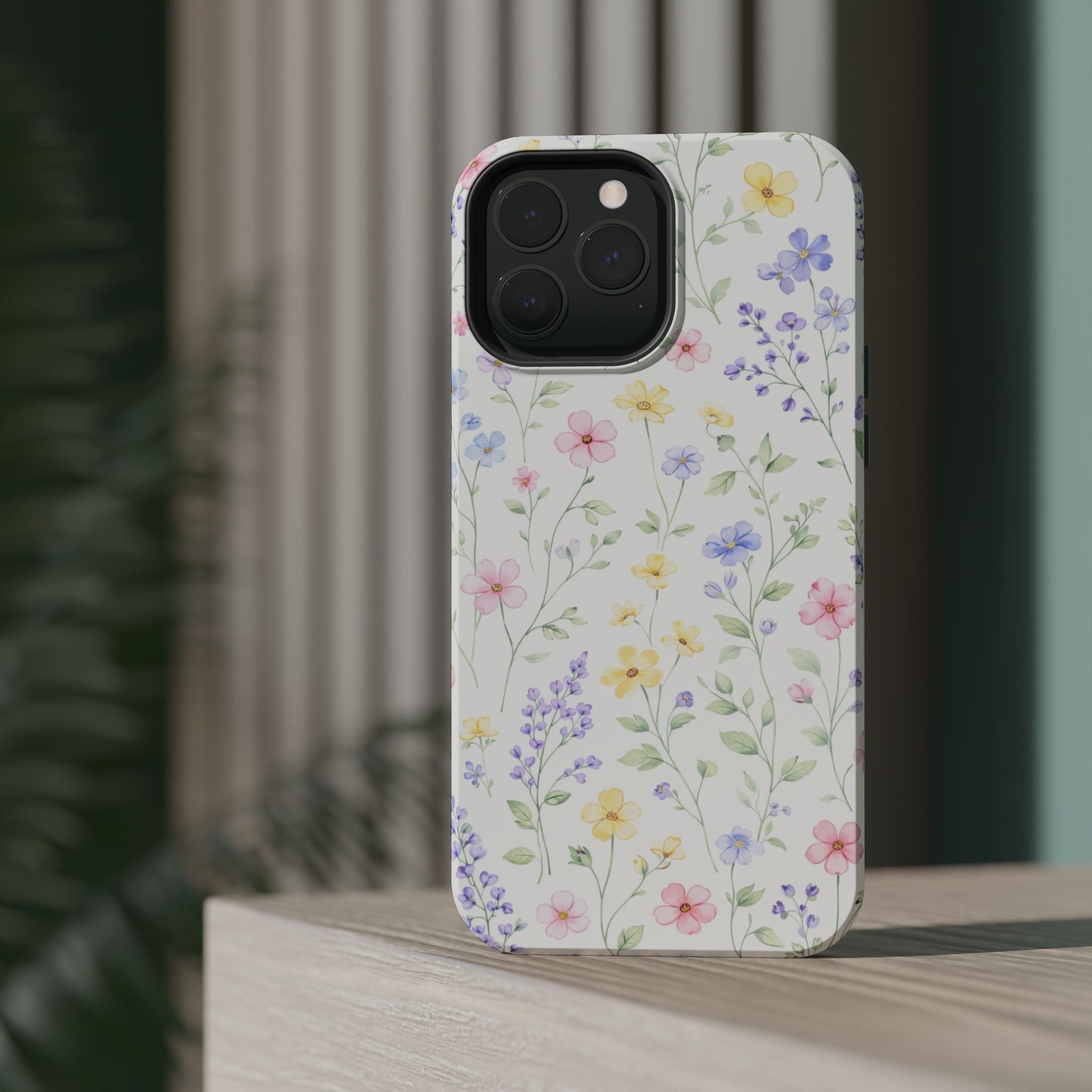 Pastel Wildflower Pattern iPhone Case | Magnetic Impact-Resistant Case