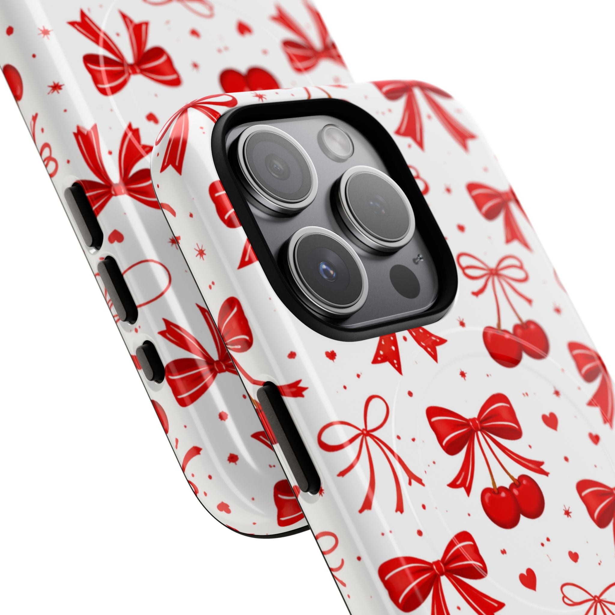Cherry Bow iPhone Case – MagSafe Compatible