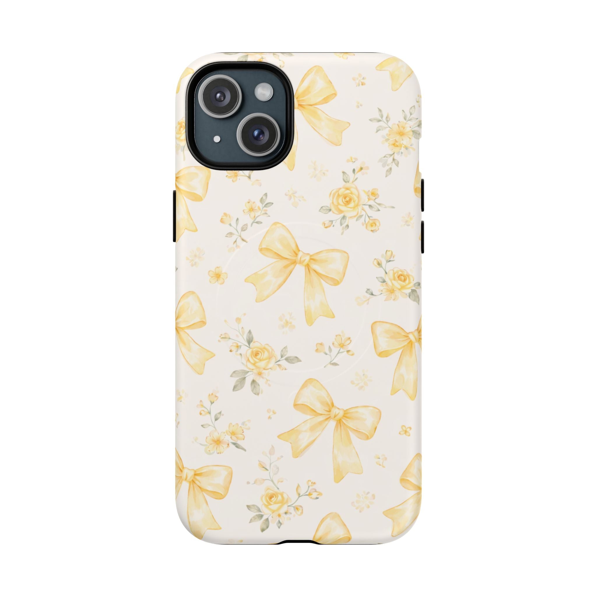 Yellow Rose Bow iPhone Case – MagSafe Compatible