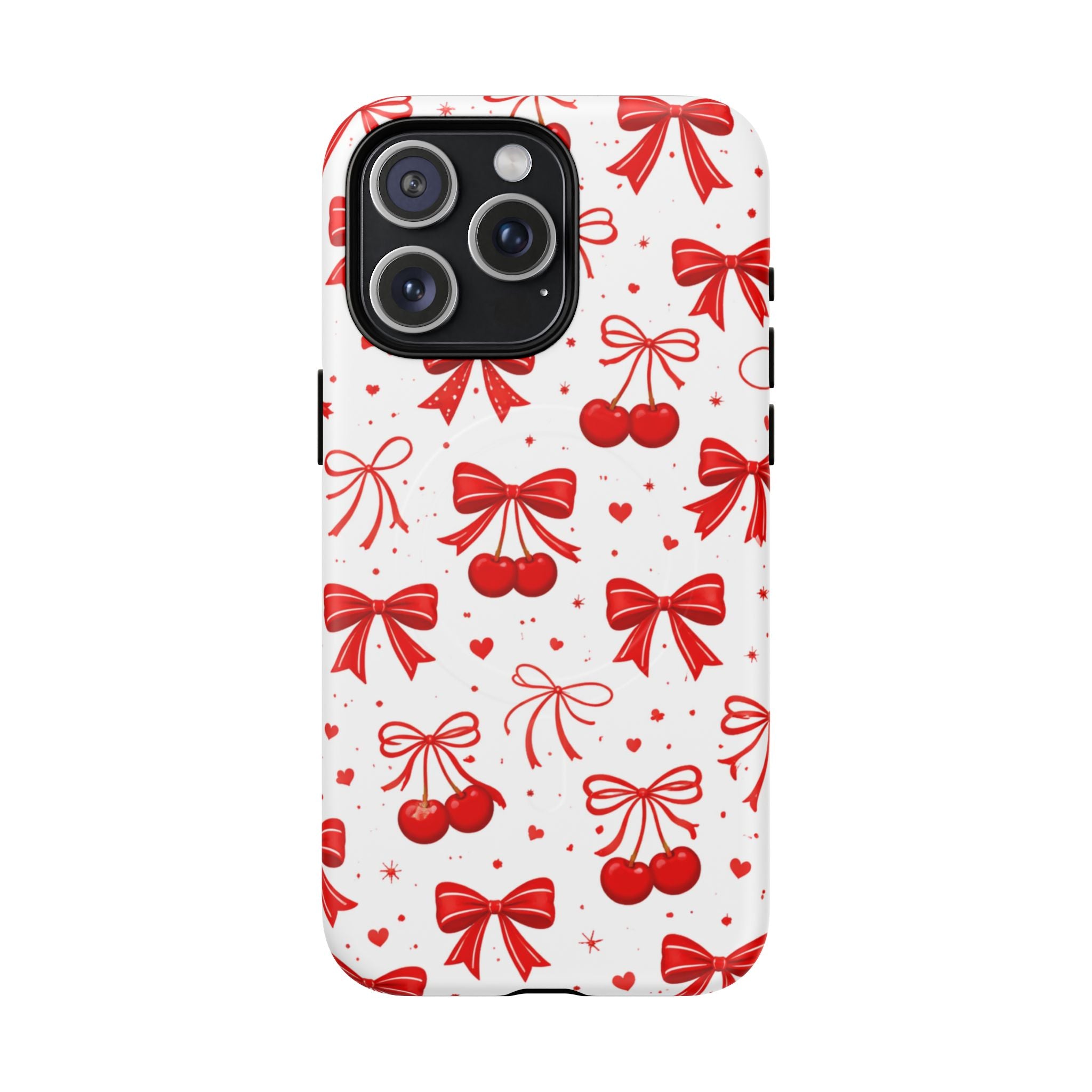 Cherry Bow iPhone Case – MagSafe Compatible