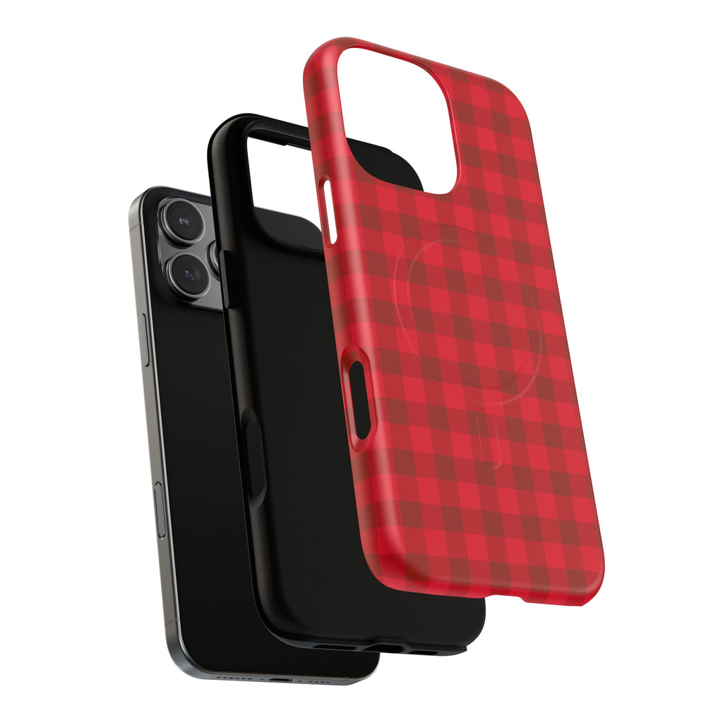 Red Buffalo Plaid iPhone Case – MagSafe Compatible